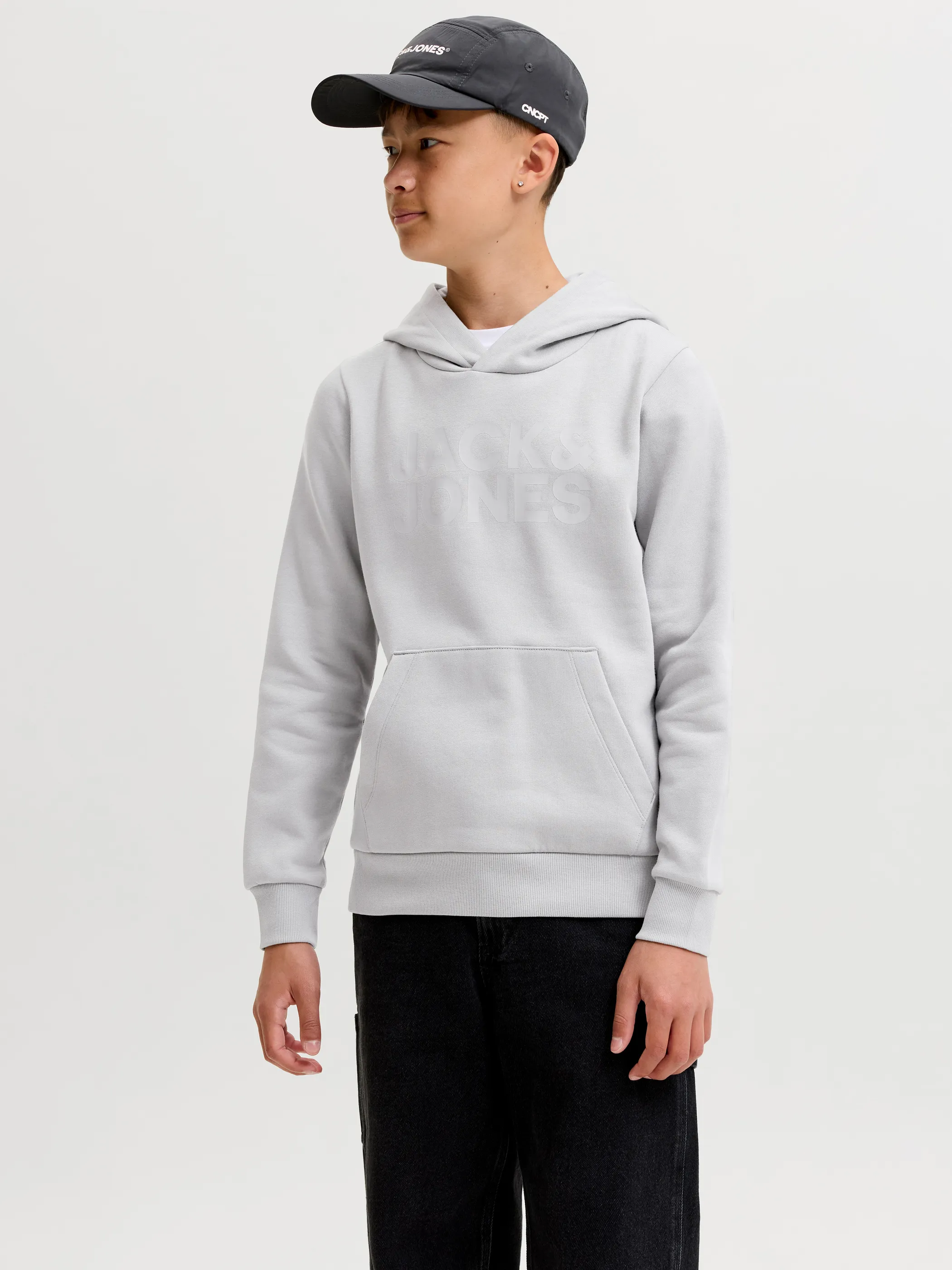 Jack&Jones Junior 12152841 JJECORP LOGO SWEAT HO Grau 847246 278262018 1