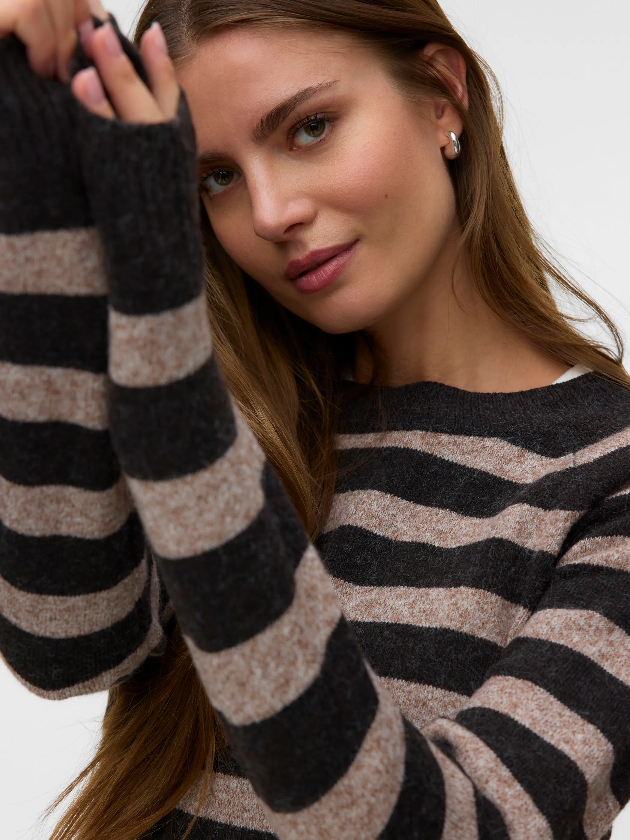 Vero Moda 10201022 VMDOFFY LS O-NECK BLO Braun 790647 297957053 5