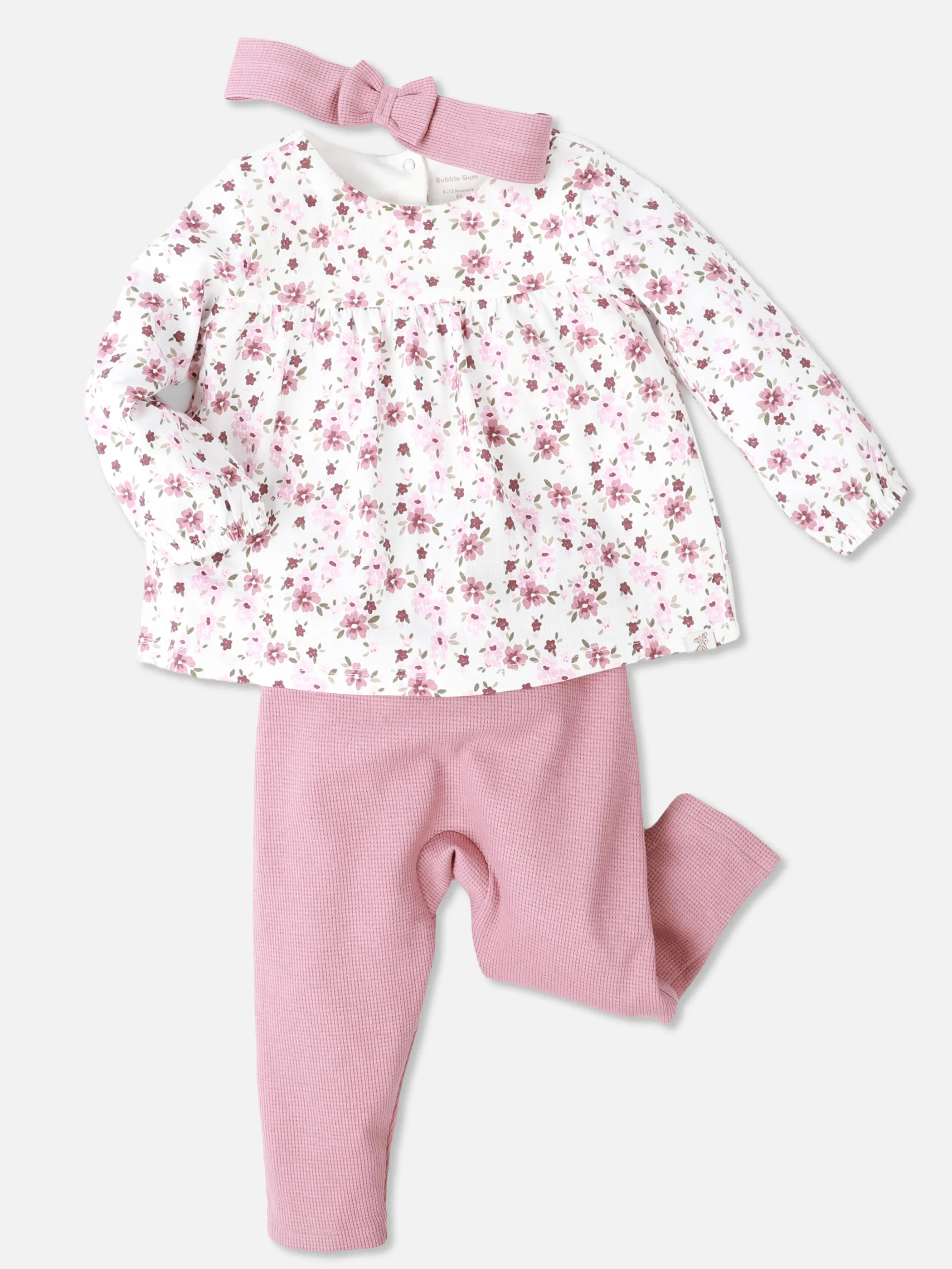 Bubble Gum BM 3pcs Set Tunika AOP, Leggings + Stirnband Weiß 930664 WEIß 1