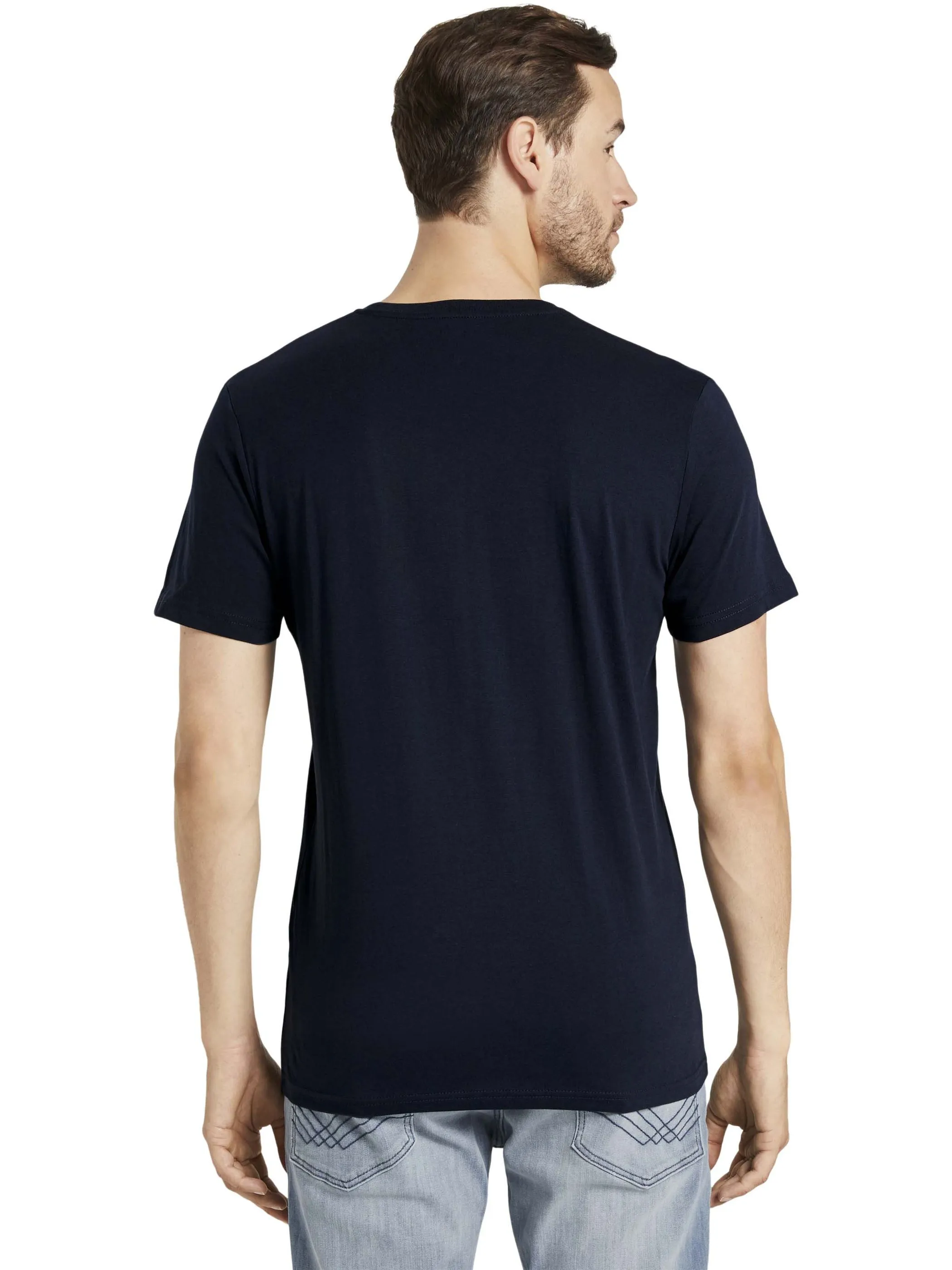 Tom Tailor 1021229 NOS t-shirt print Log Blau 842807 10668 2