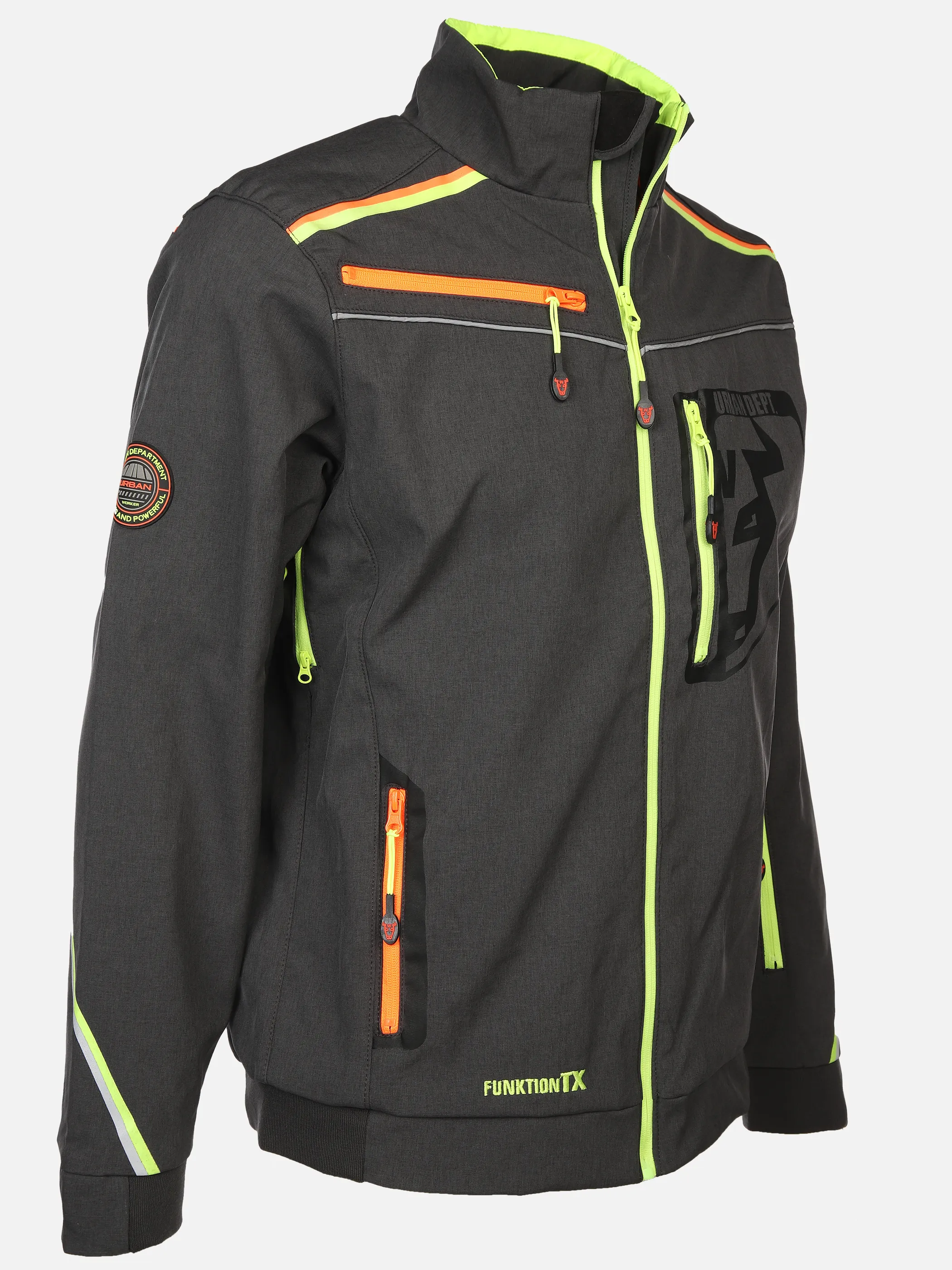 Worker He. Softshellblouson NEON reflective Grau 898410 GREY 3