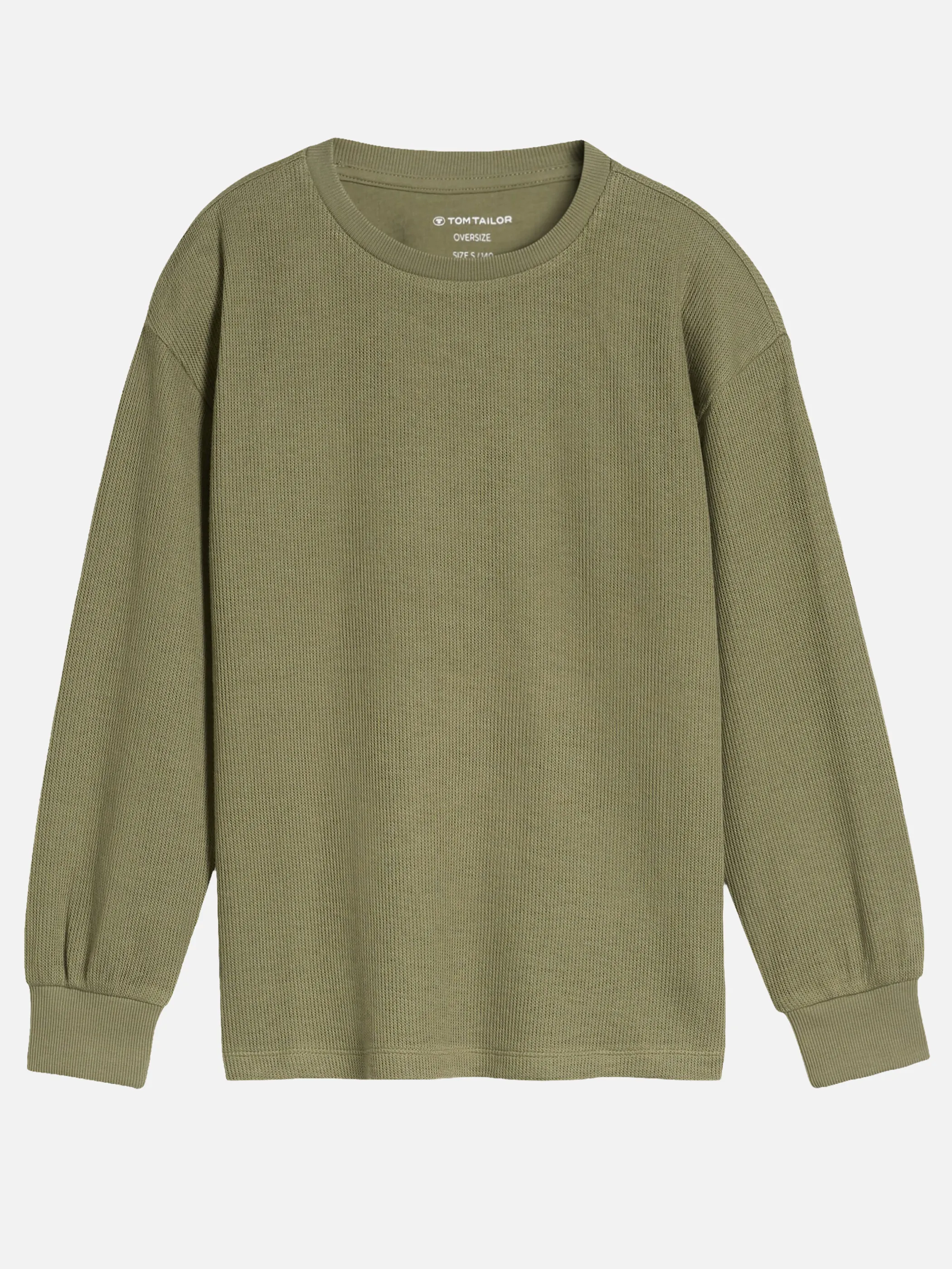 Tom Tailor 1052399 oversize badge longsleeve Grün 934506 10905 1