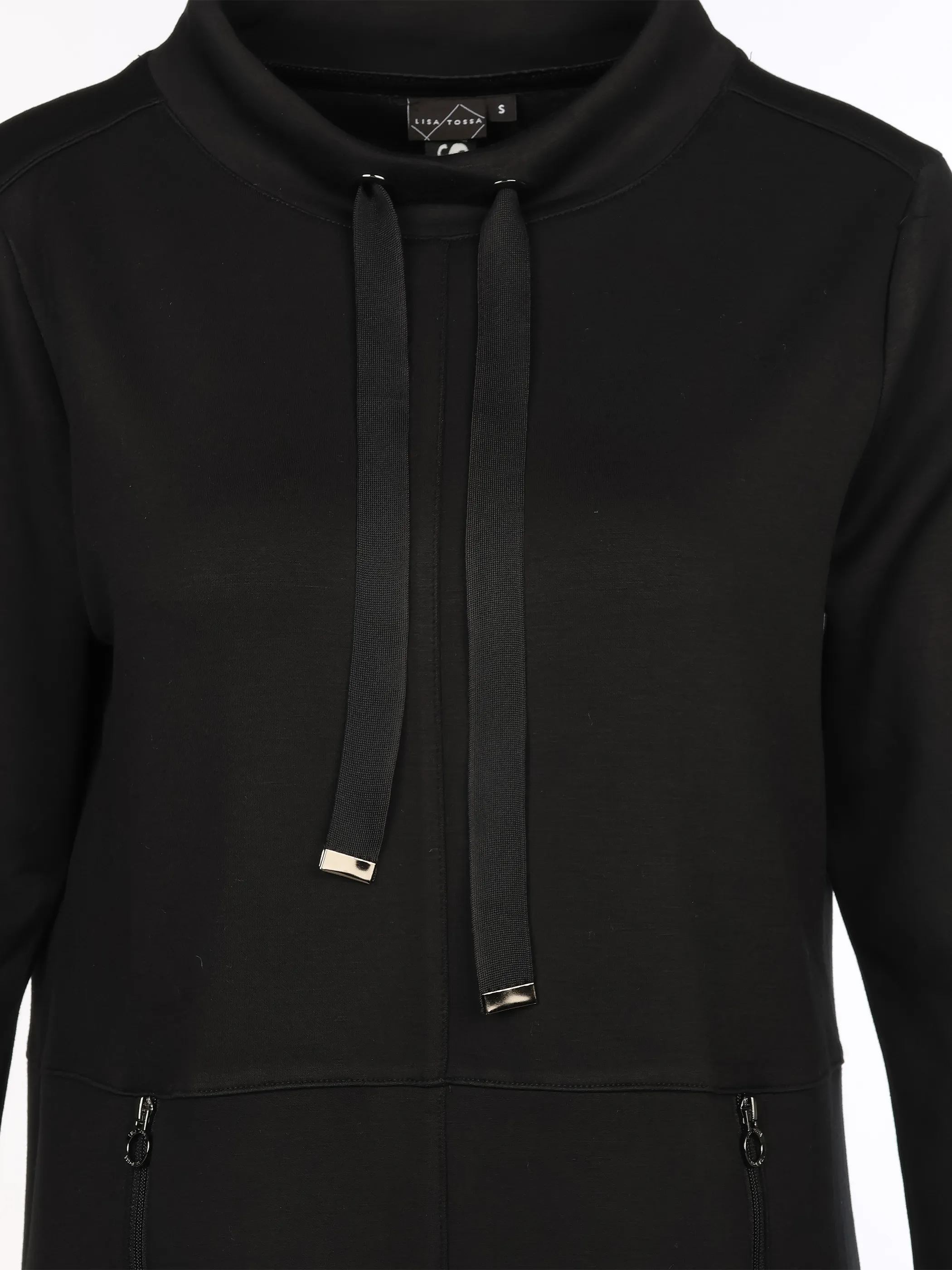 Lisa Tossa Da. Kleid mit Zipper Taschen Schwarz 928633 BLACK 3