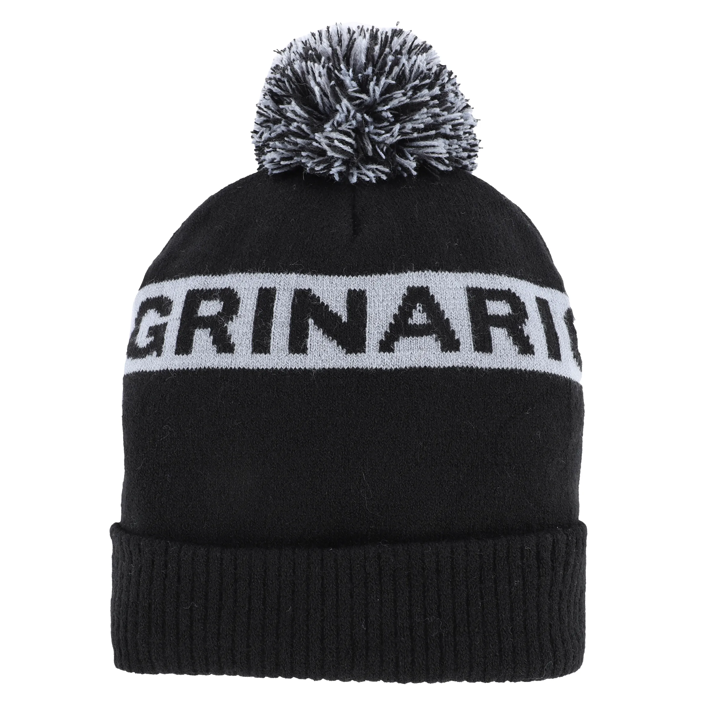 Grinario Sports He-Mütze mit Bommel Grau 881770 BLACK/GREY 2 Grinario Sports He-Mütze mit Bommel Grau 881770 BLACK/GREY 2