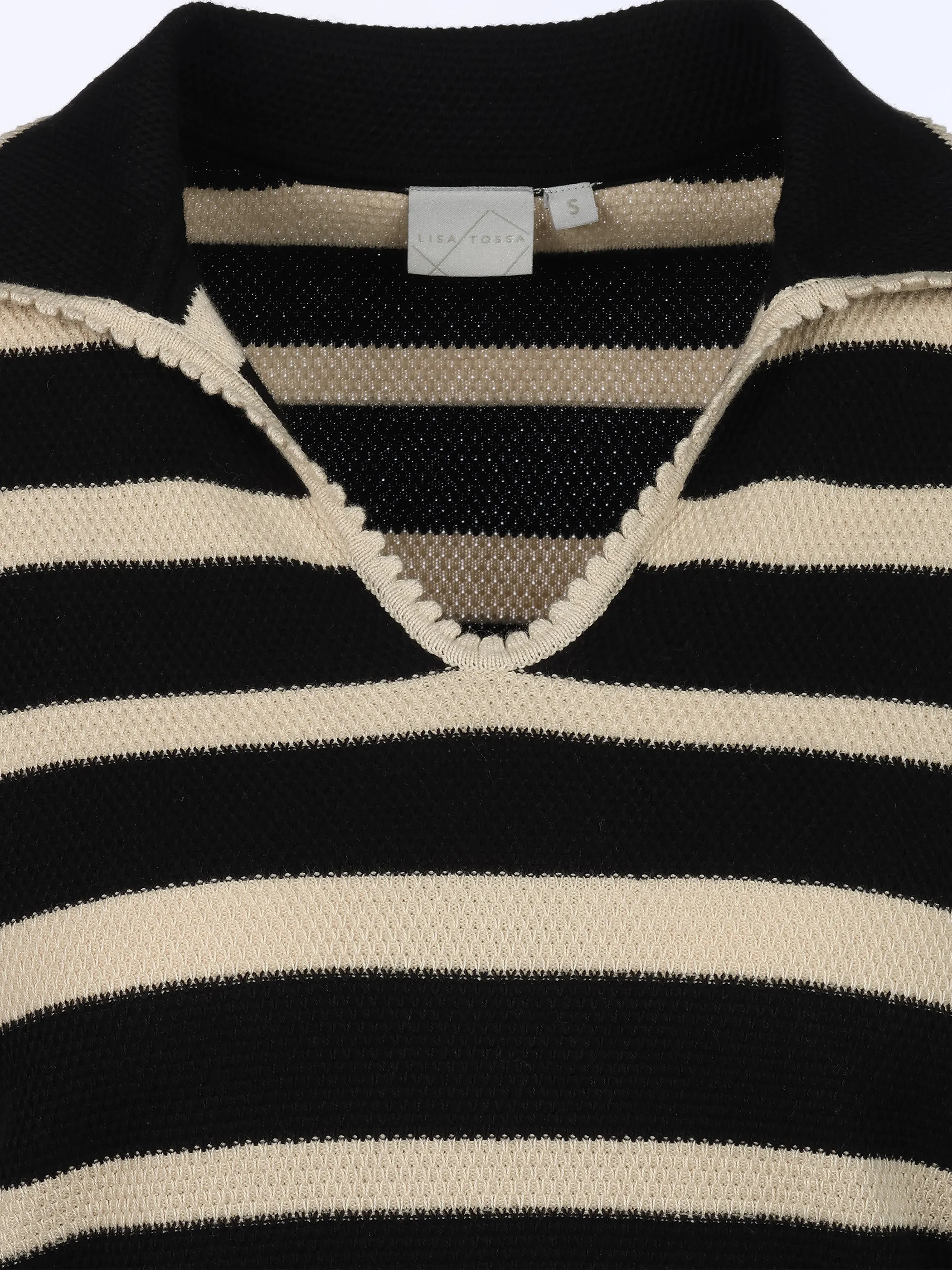 Lisa Tossa Da-Polo-Strickshirt Beige 920852 FRENCH 3