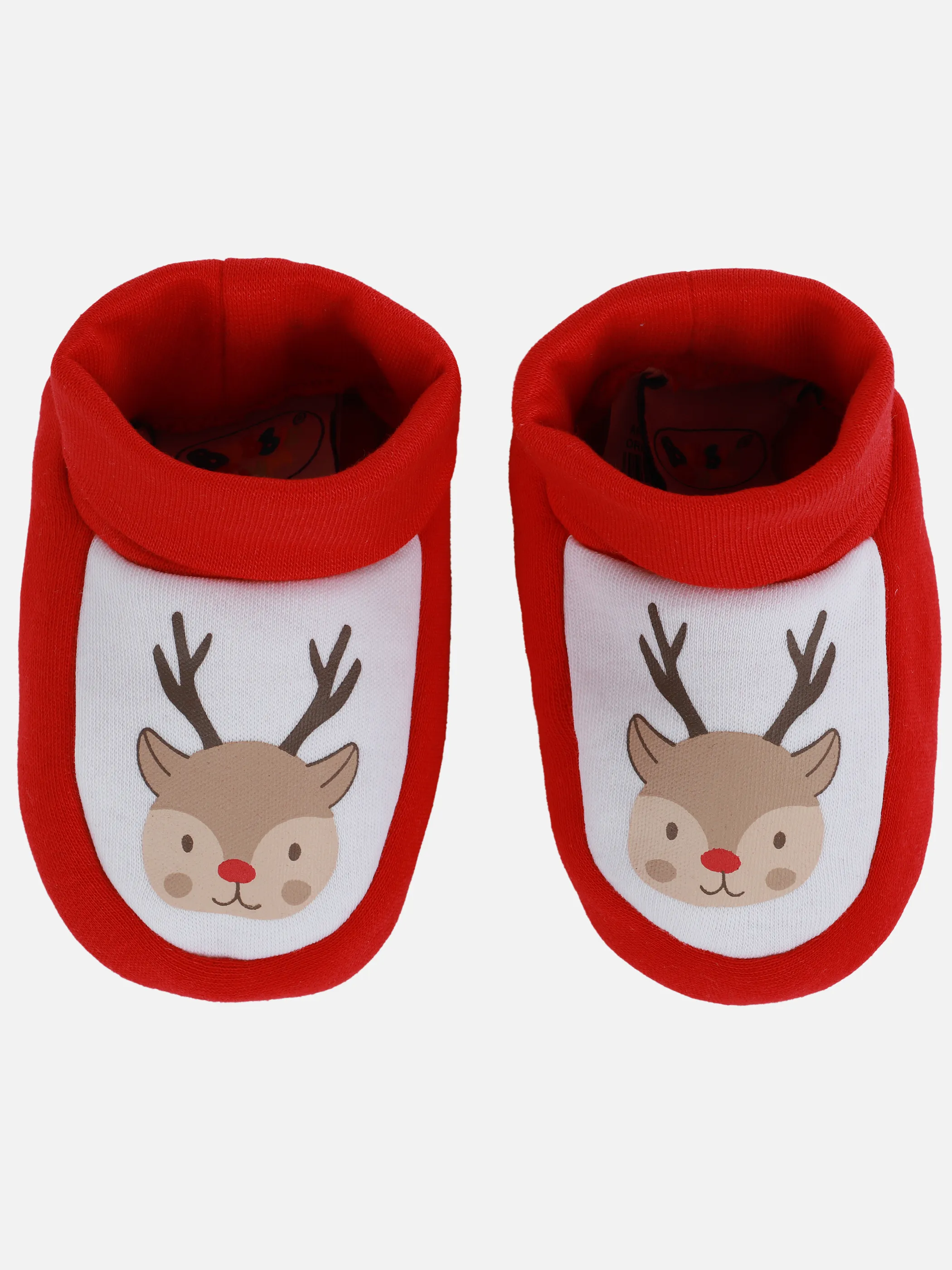 Bubble Gum Baby Unisex Weihanchtssocken mit Rentiermotiv Rot 901406 ROT 2
