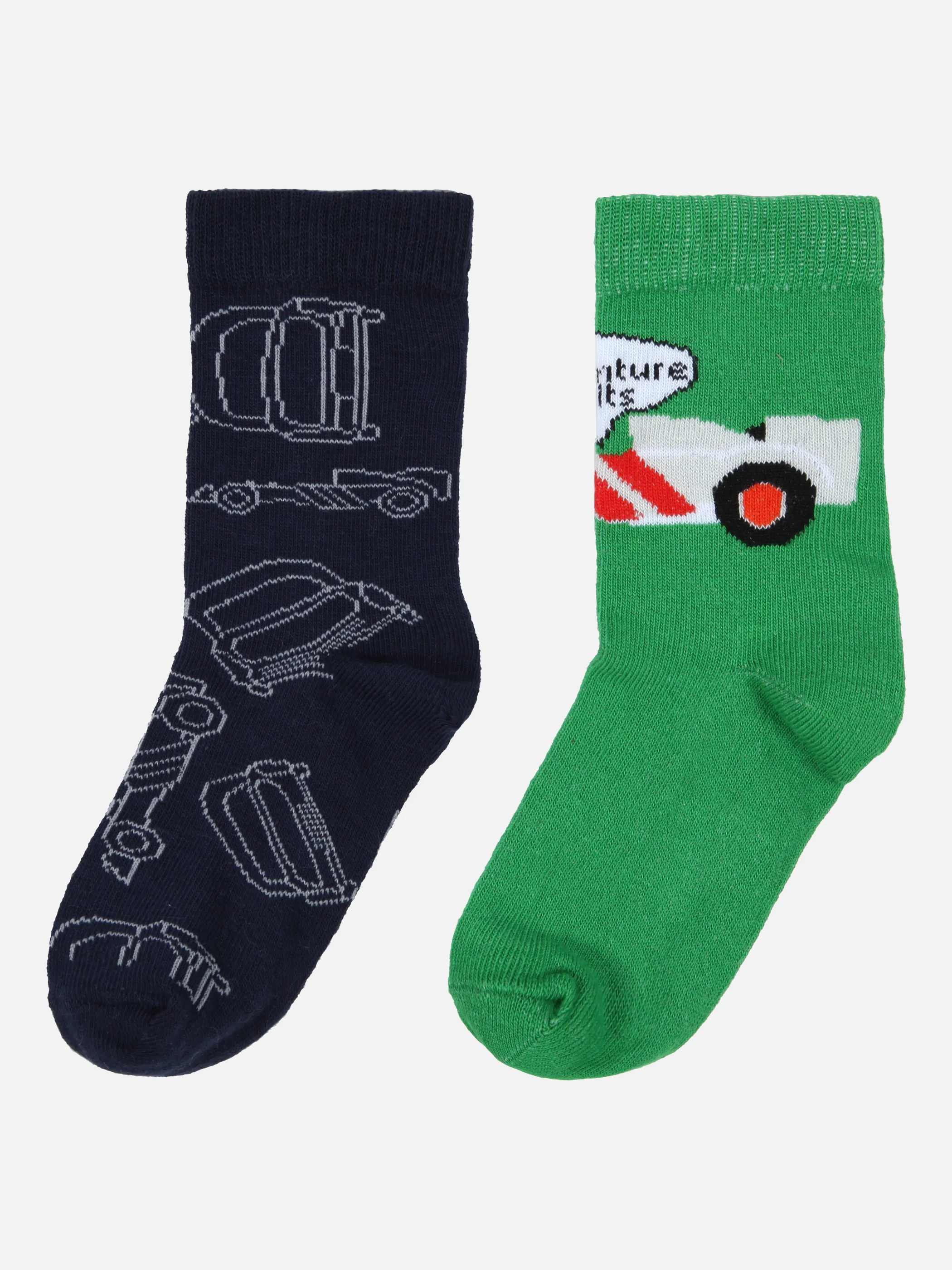 Stop + Go Mini Boys Socken 2er Pack Auto Grau 859397 GRAU/NAVY 2 Stop + Go Mini Boys Socken 2er Pack Auto Grau 859397 GRAU/NAVY 2