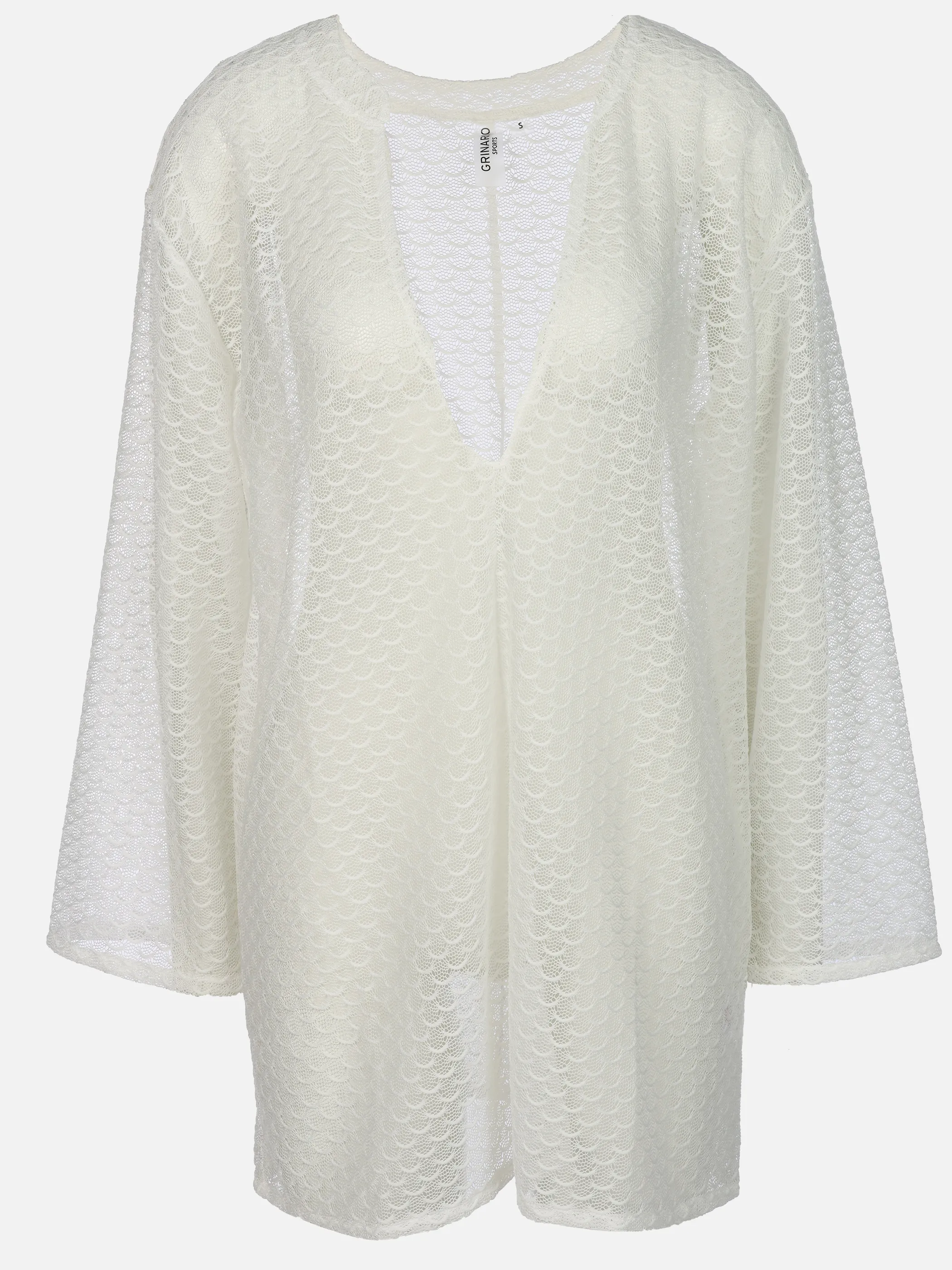 Grinario Sports Da-Kimono, V-Neck Weiß 921849 WHITE 1