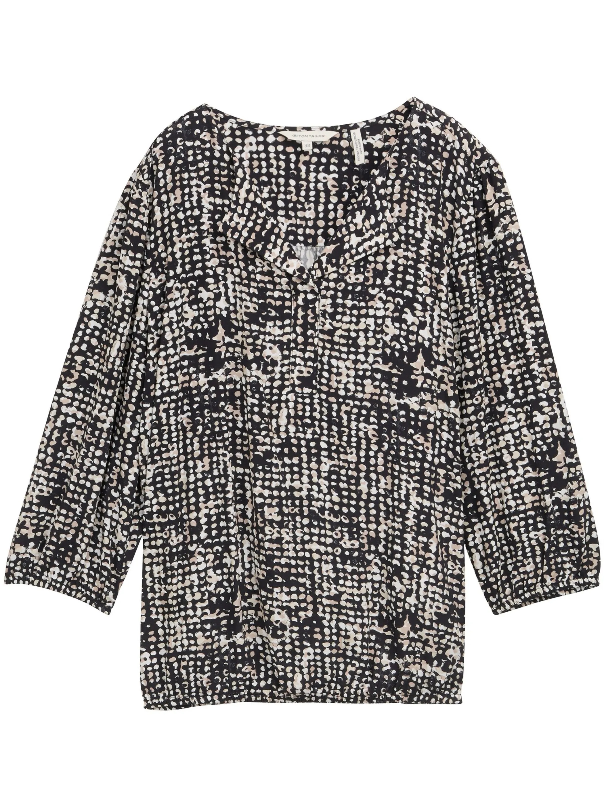 Tom Tailor 1047574 NOS blouse with feminine V-neck Blau 914540 38402 1