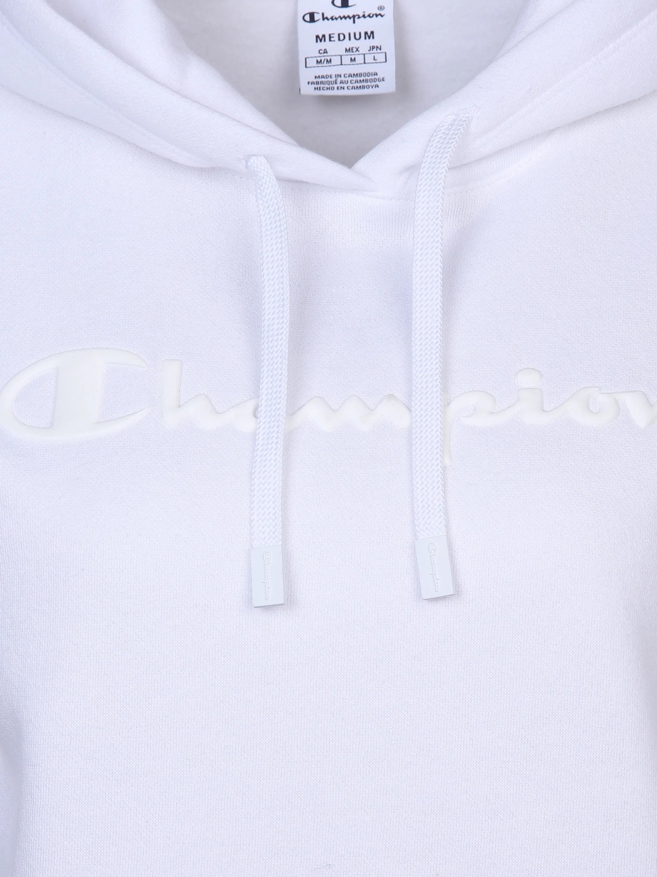 Champion 115687 YF-Da-Sweatshirt m. Kap Weiß 868136 WW006 3