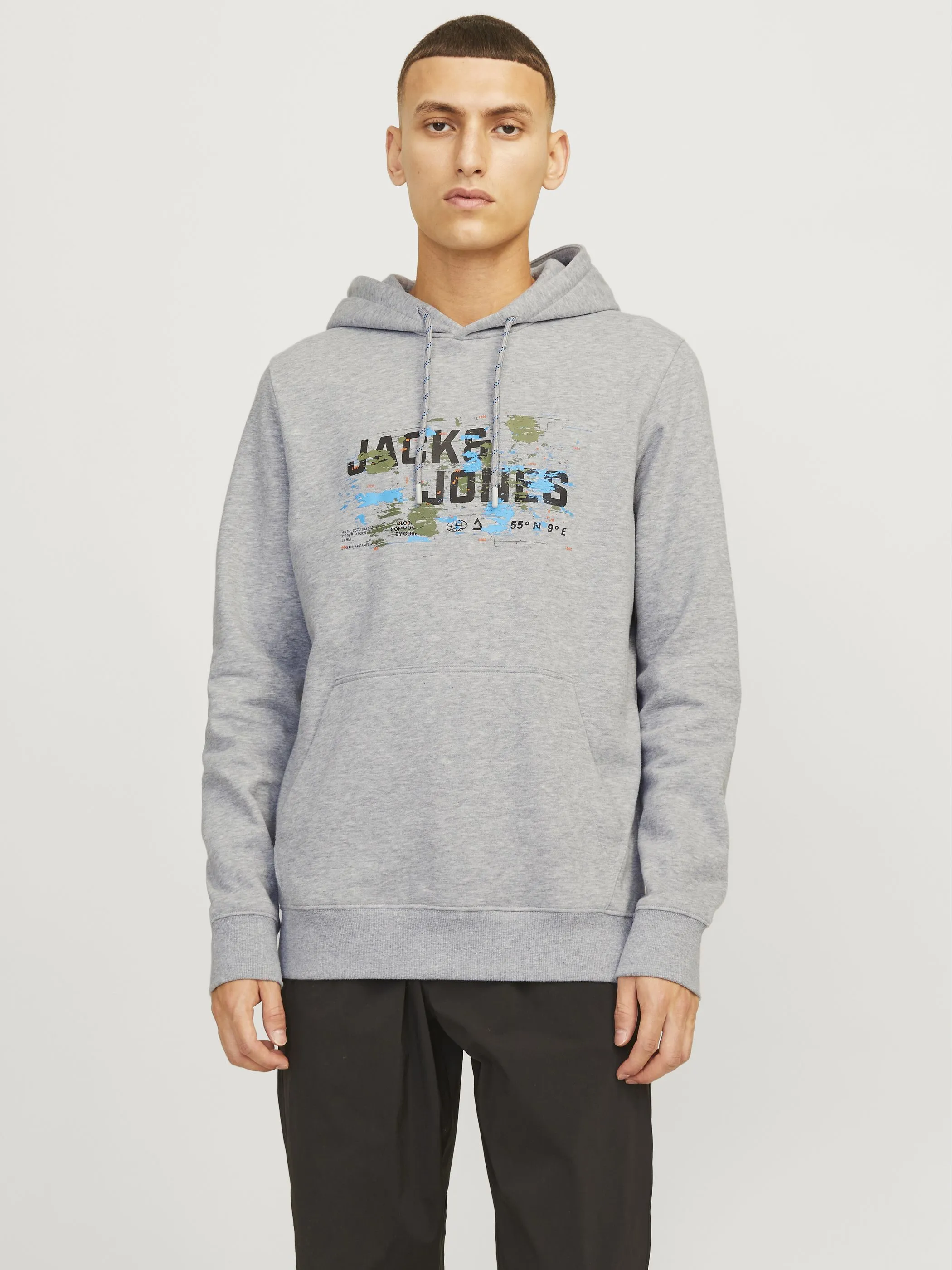 Jack Jones 12261670 JCOOUTDOOR LOGO SWEAT Grau 910799 179085 2