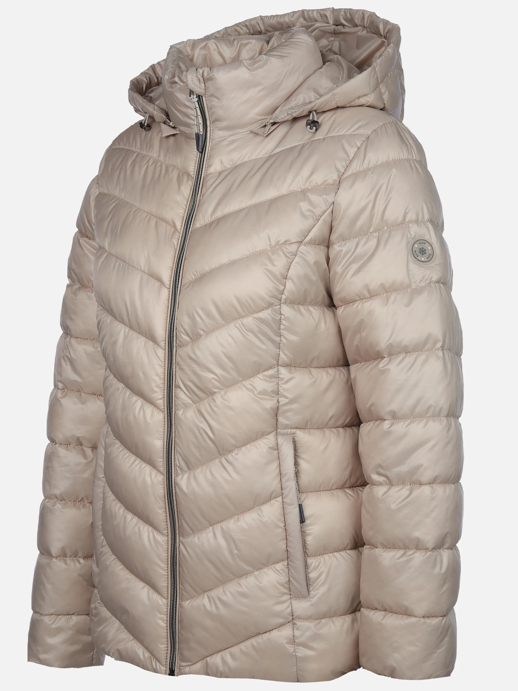 Sure Da-Steppjacke m. Kapuze Grau 912539 TAUPE 3
