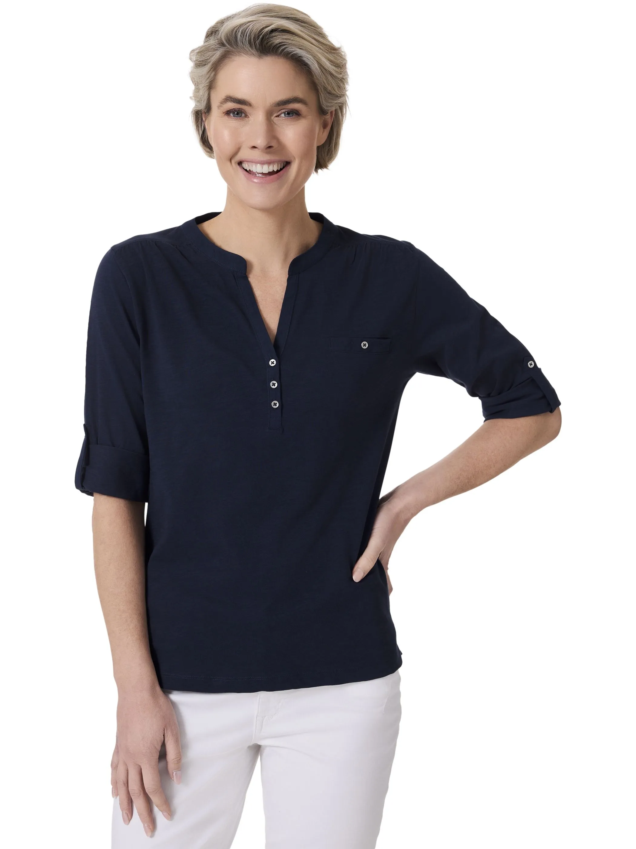 Stooker DOB 25560100004088 Da. T-Shirts / Blau 911358 4088 1