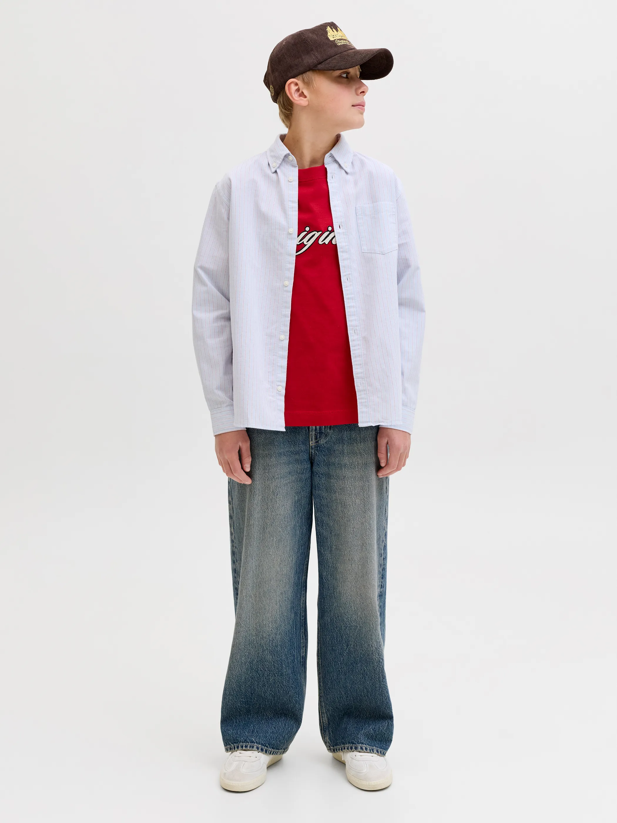 Jack&Jones Junior 12293118 JORNANTUCKET EMB TEE Rot 924467 177218 3