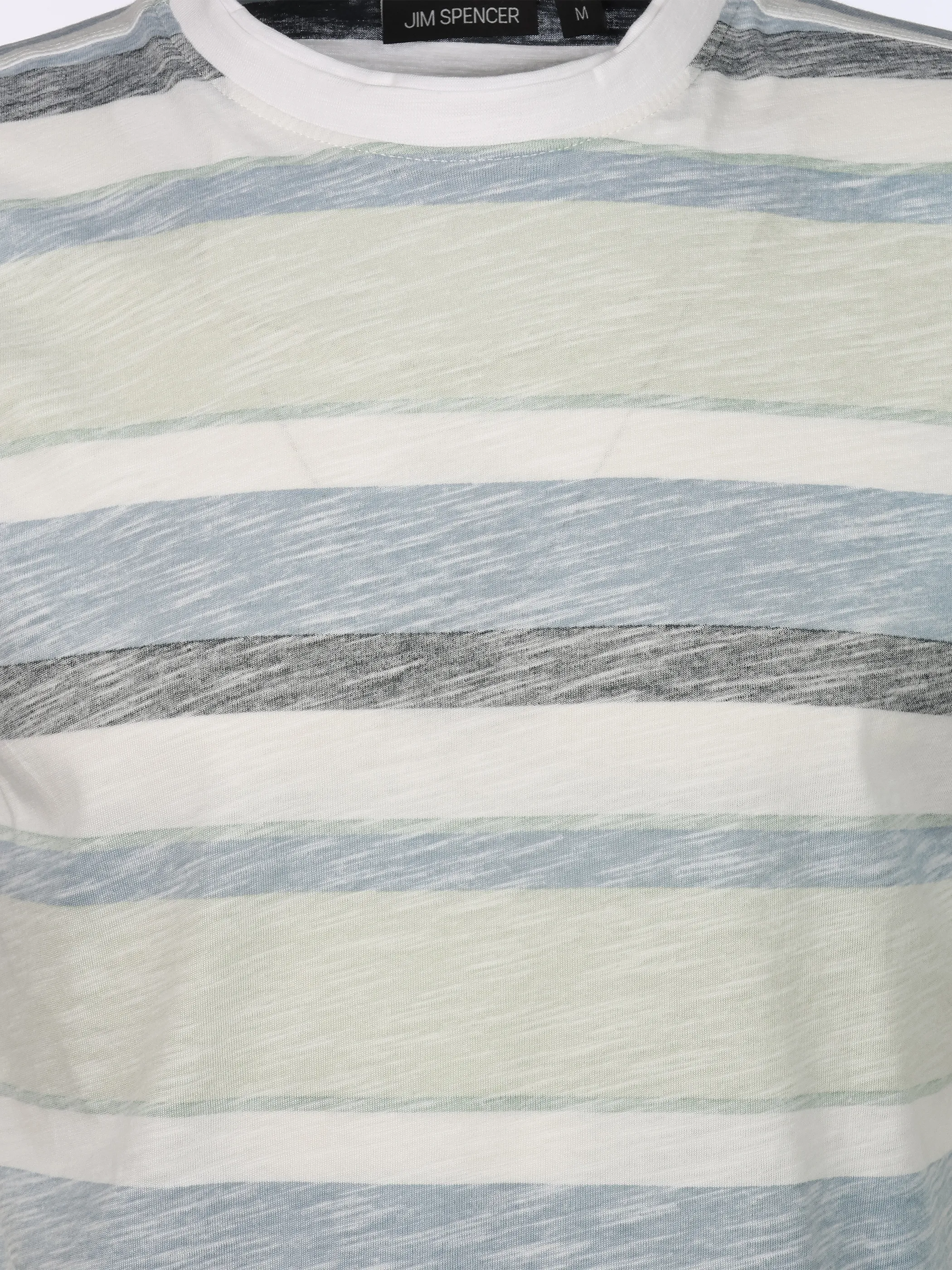 Jim Spencer He. T-Shirt 1/2 Arm stripe Grün 925194 MINTSTRIPE 3
