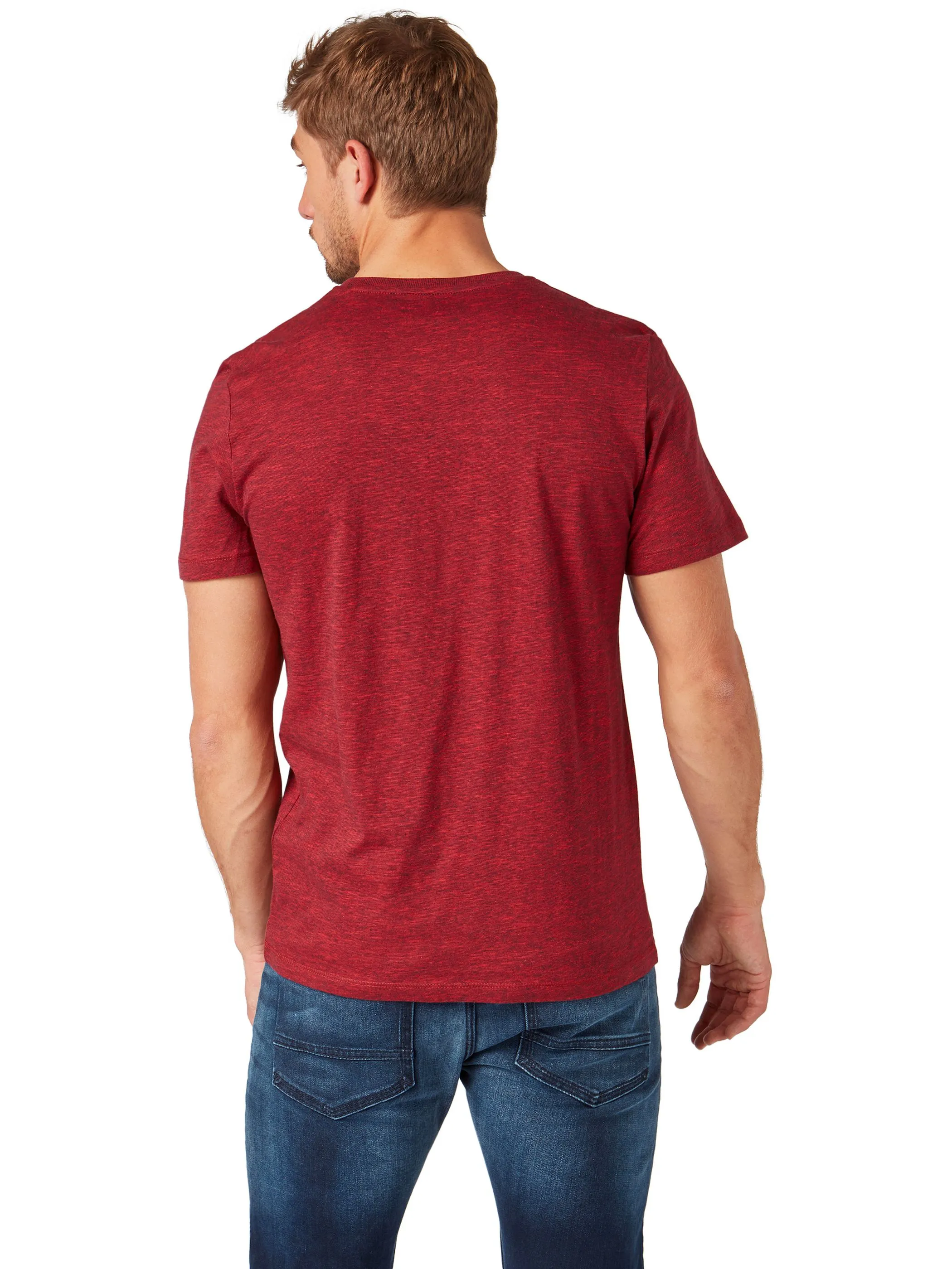 Tom Tailor 1008640 fine yd print tee Logo Rot 807618 16149 5