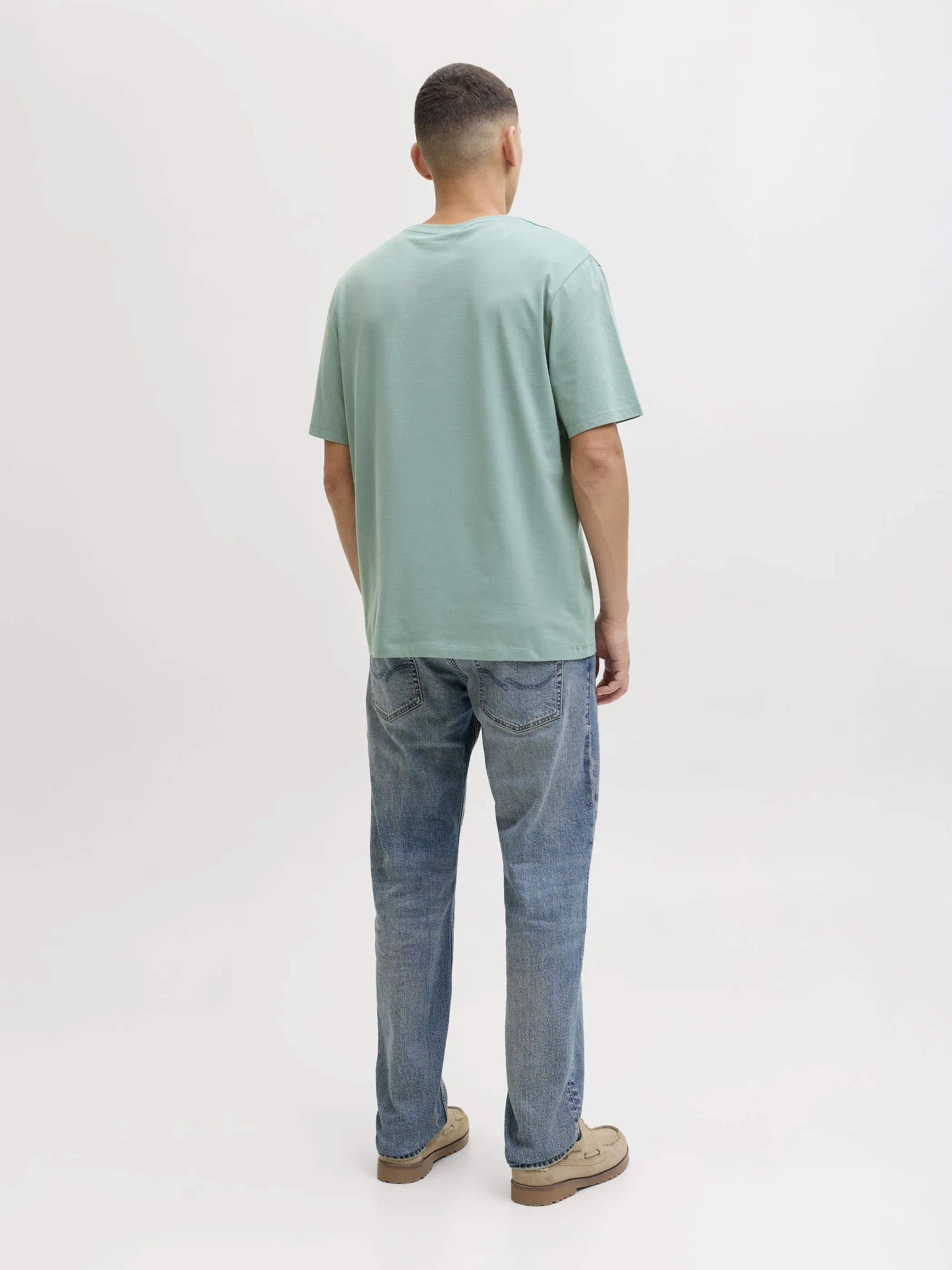 Jack Jones 12288016 JJELOGO TEE SS O-NECK Blau 922267 177556 2