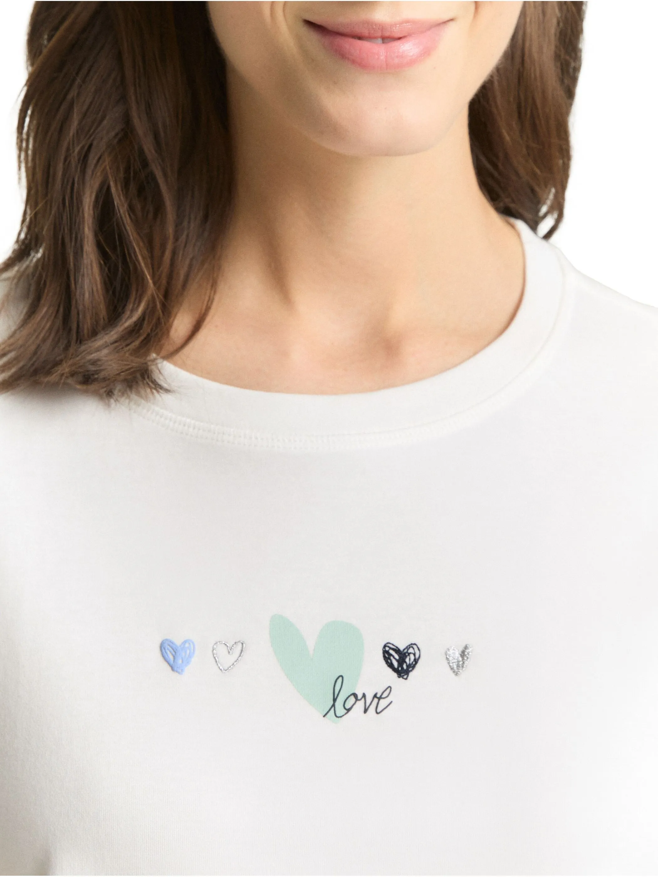 Tom Tailor 1050426 NOS T-shirt boxy crew neck with print Weiß 921974 10332 3