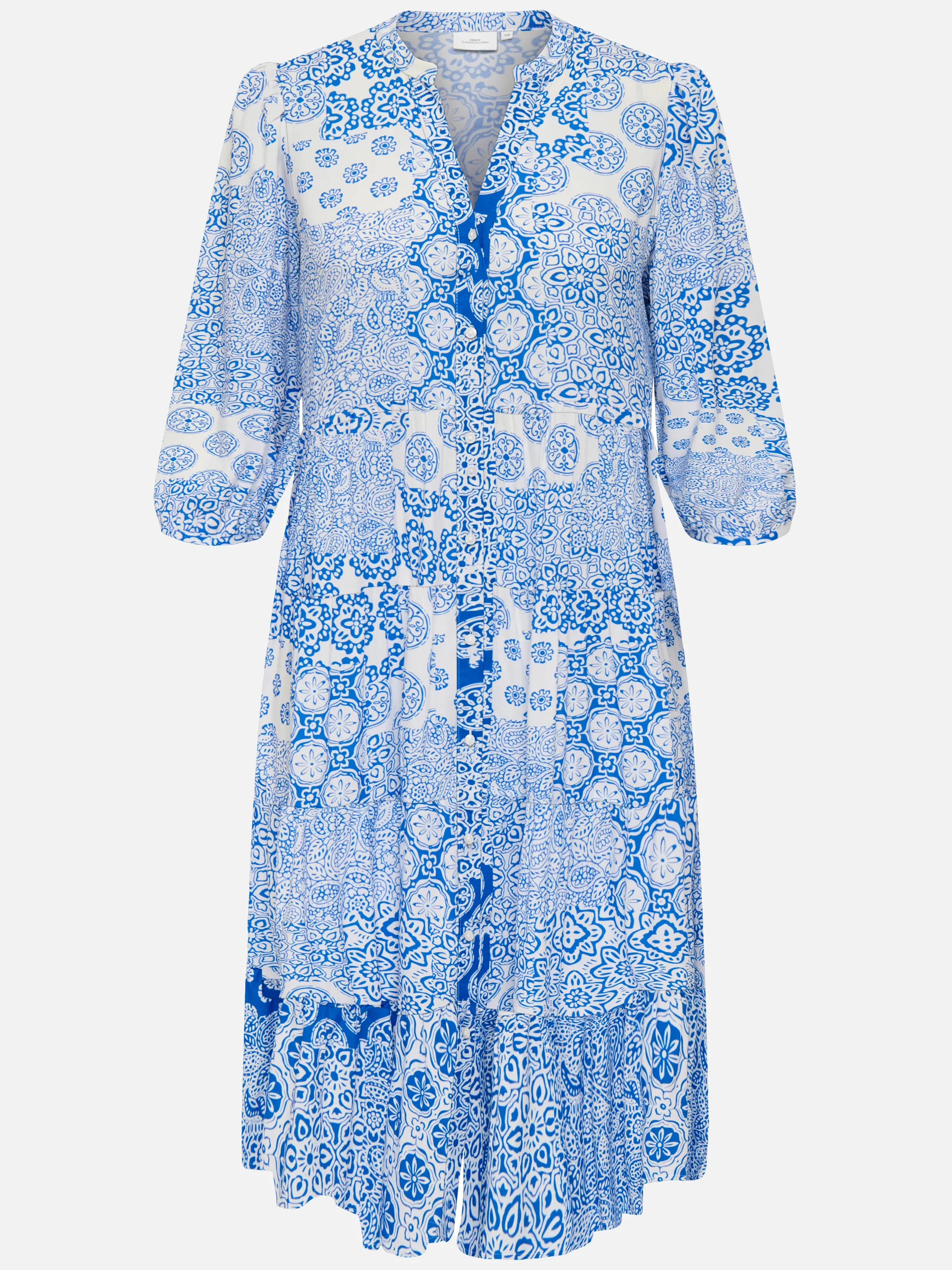 Only Carmakoma 15344321 CARMILANA 3/4 DRESS W Blau 922445 219550003 3