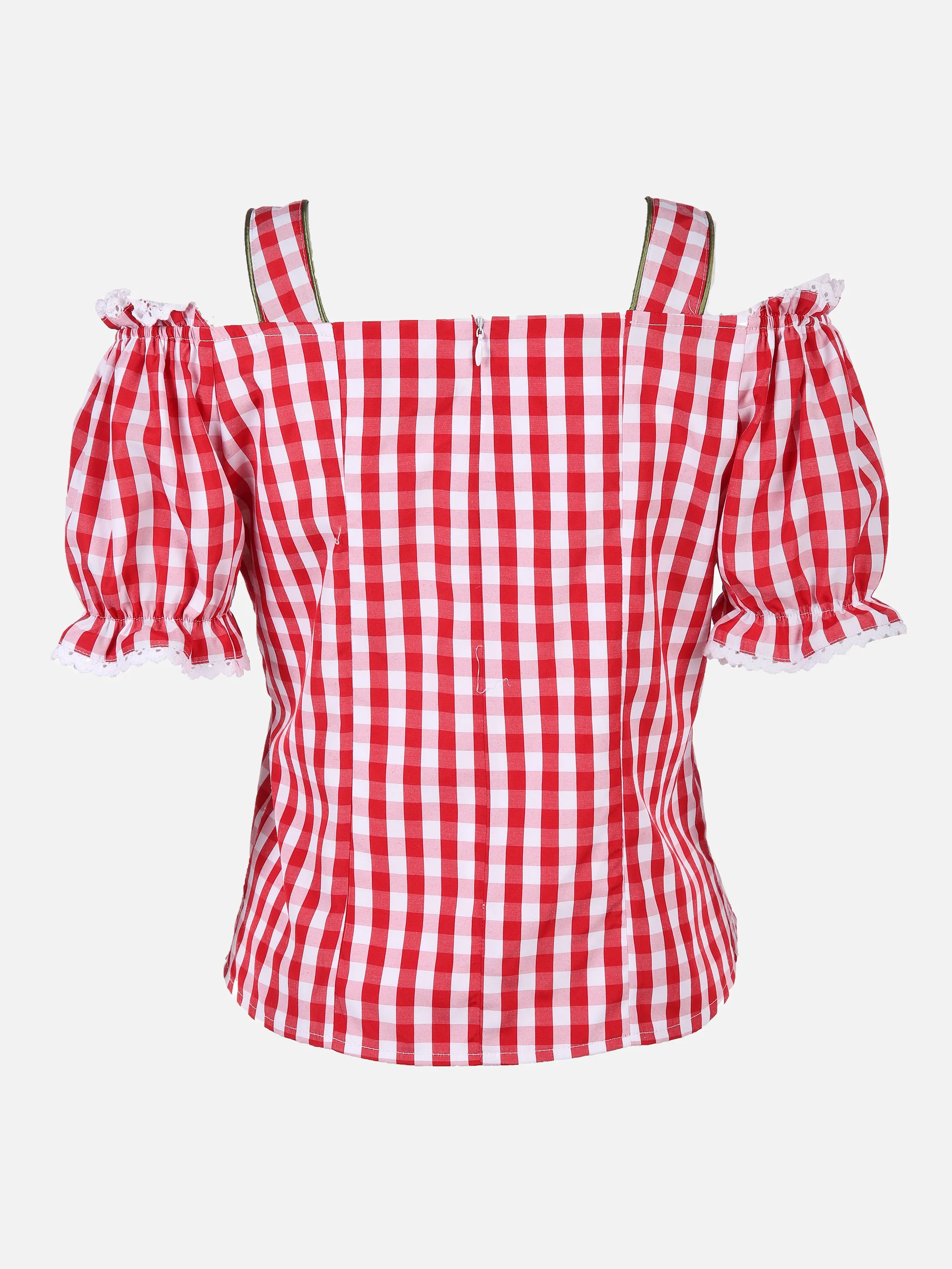 Brandl Tracht Da-Trachtenmiederbluse Rot 823053 ROT/WEIß 2