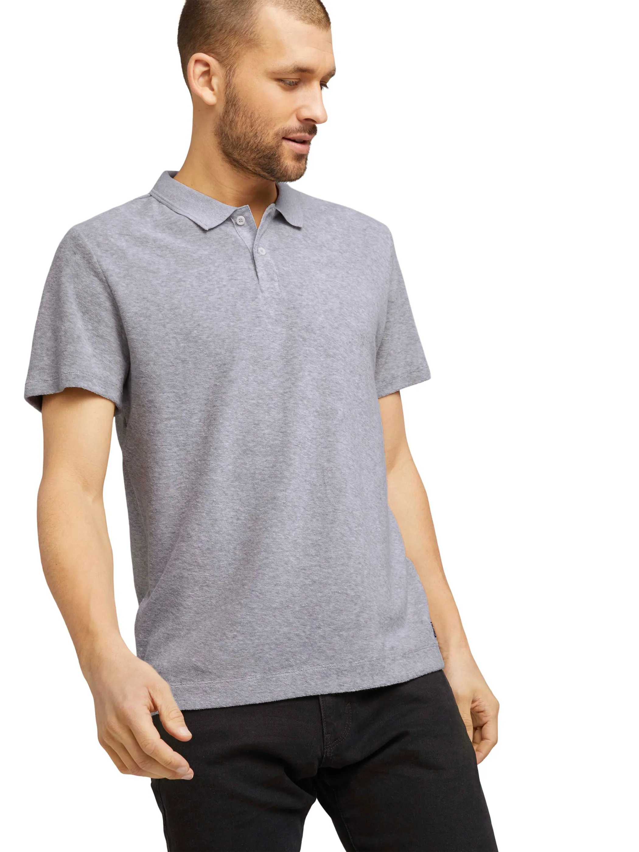 Tom Tailor 1026299 towelling polo Grau 853114 15398 3