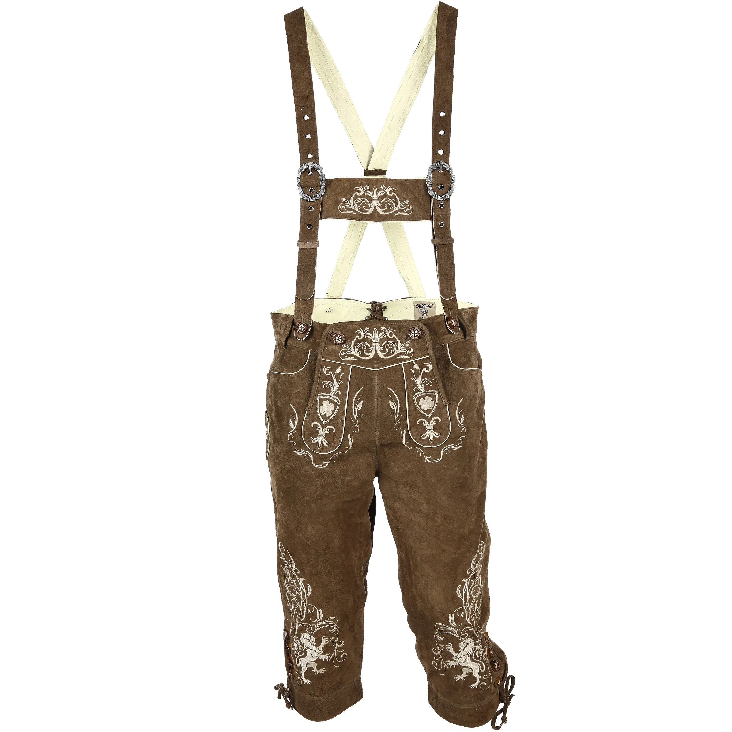 Birkhahn Mode und Tracht He-Echtlederhose Kniebund Braun 792687 BRAUN 1