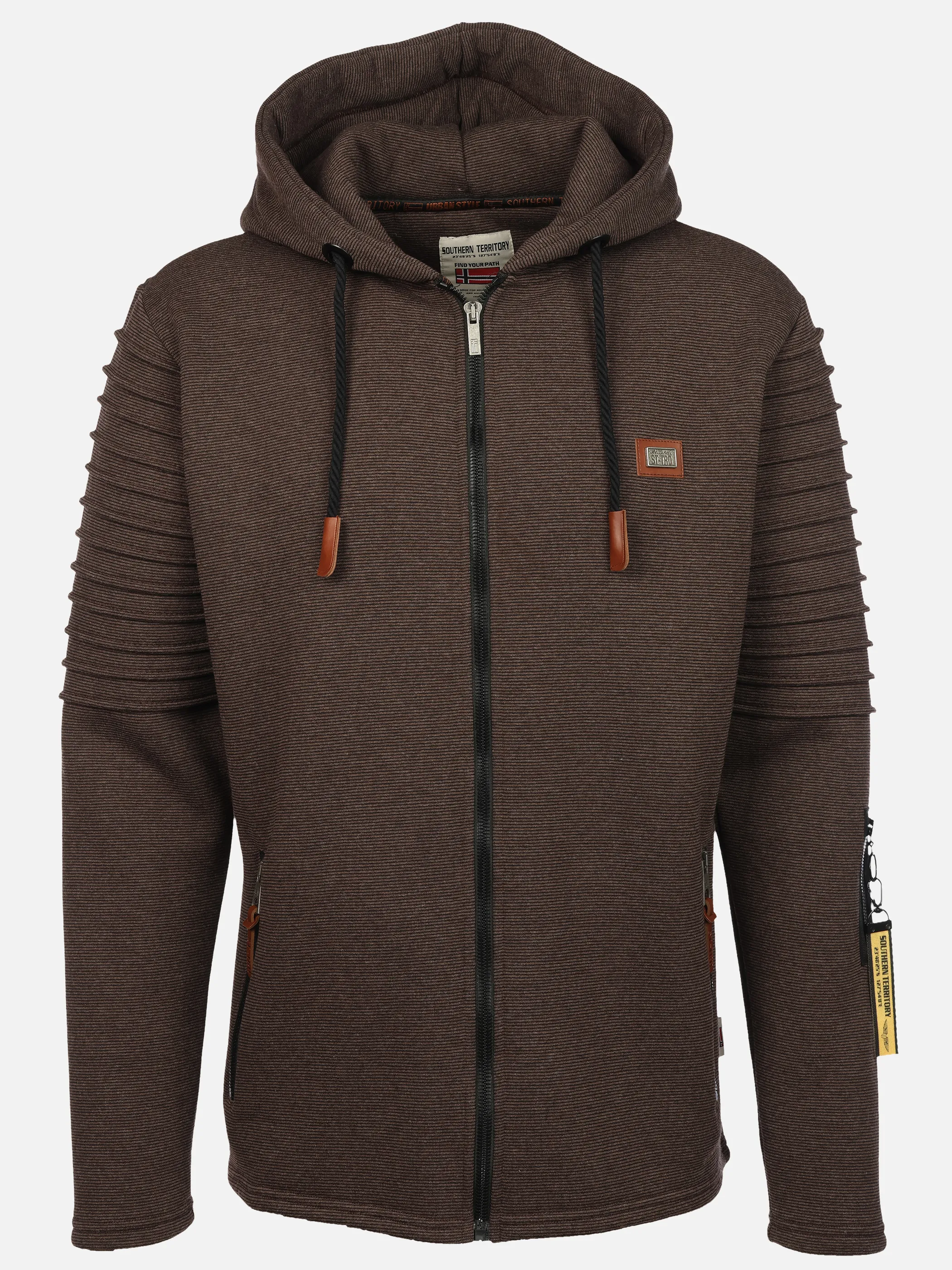 Southern Territory He. Bikersweatjacke grindle Braun 919492 BROWN MEL 1