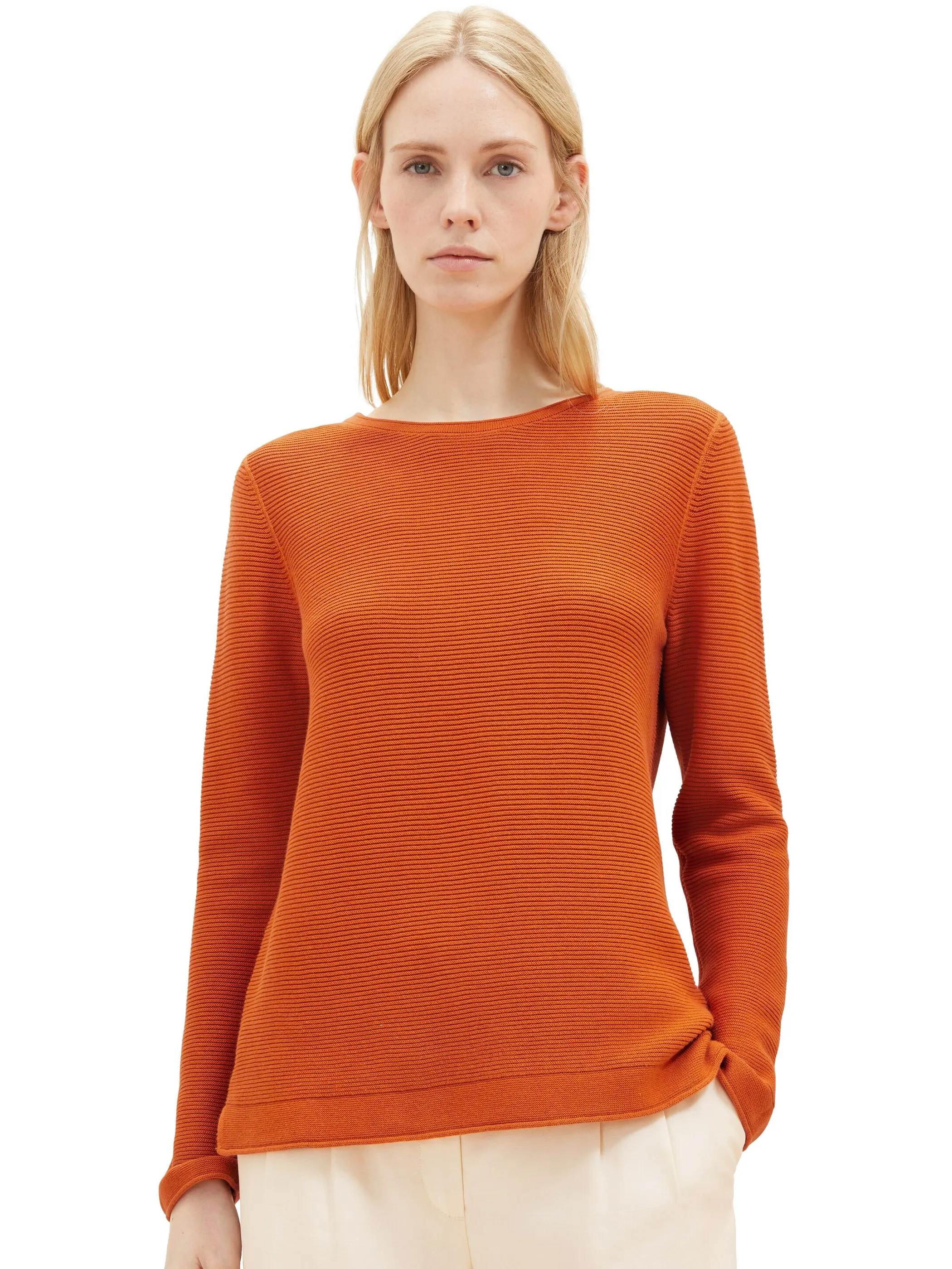 Tom Tailor 1016350 NOS sweater new ottoma Orange 827729 19772 4 Tom Tailor 1016350 NOS sweater new ottoma Orange 827729 19772 4