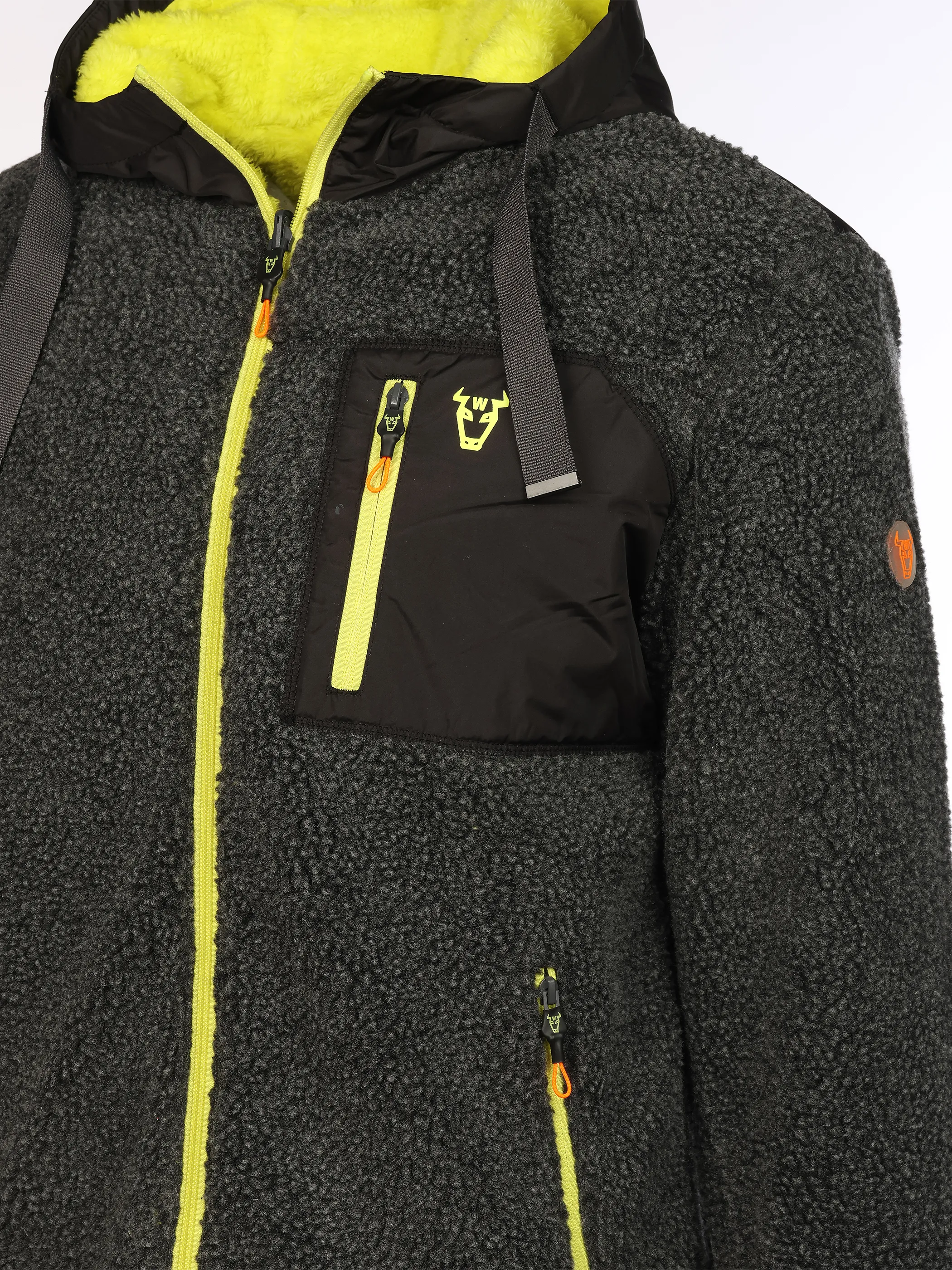 Worker He. Wendejacke Sherpa Grau 929353 ANTRHA MEL 5