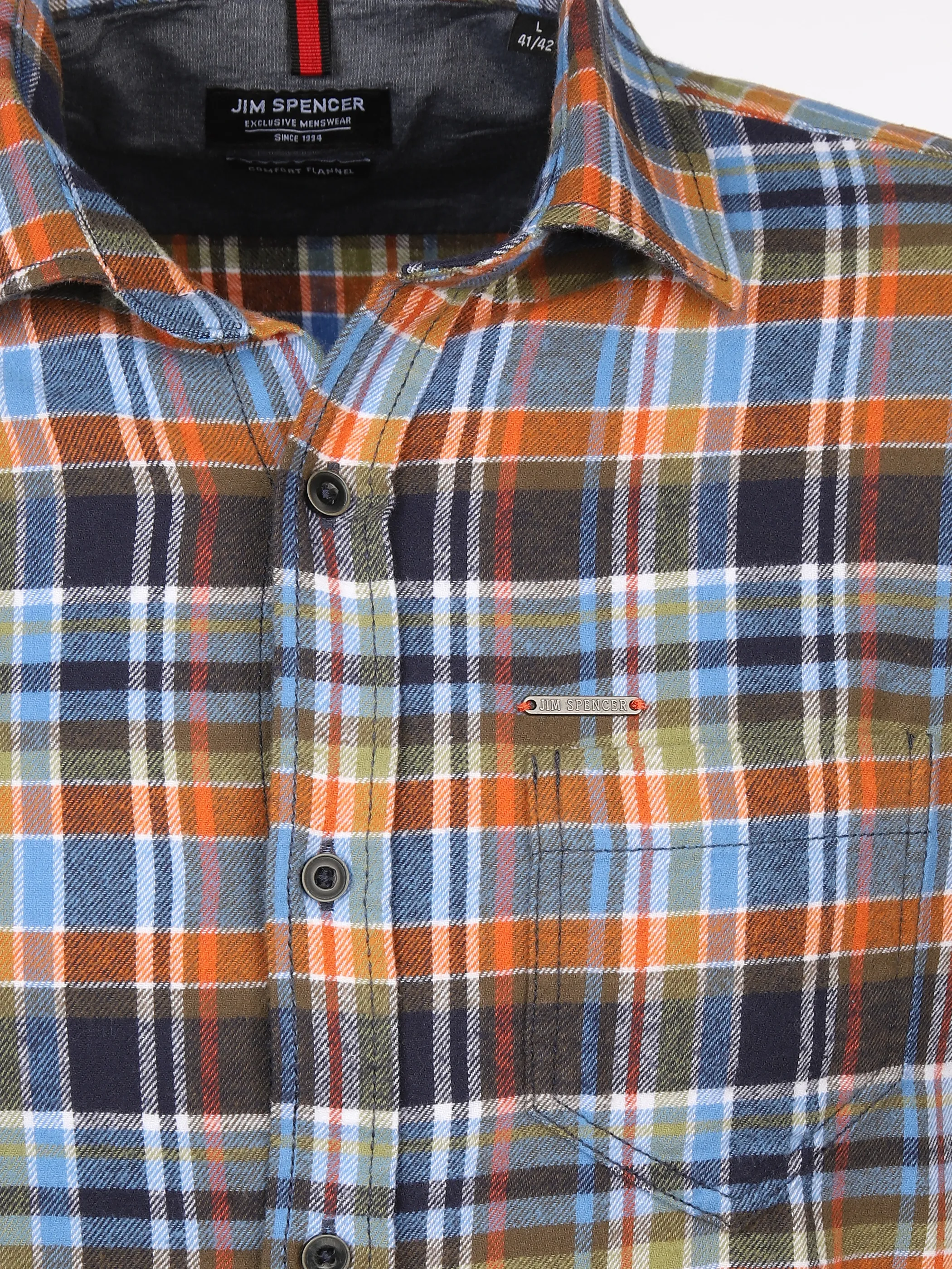 Jim Spencer He. Flanellhemd 1/1 Arm brushed Gelb 897673 GOLD 3 Jim Spencer He. Flanellhemd 1/1 Arm brushed Gelb 897673 GOLD 3