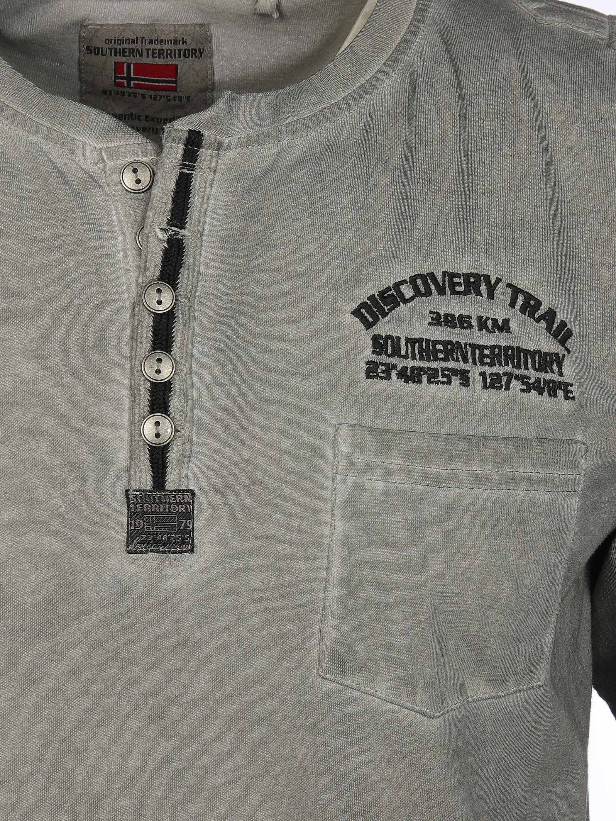 Southern Territory He. Henleyshirt 1/2 Arm washer Grau 910643 GRAU 3 Southern Territory He. Henleyshirt 1/2 Arm washer Grau 910643 GRAU 3
