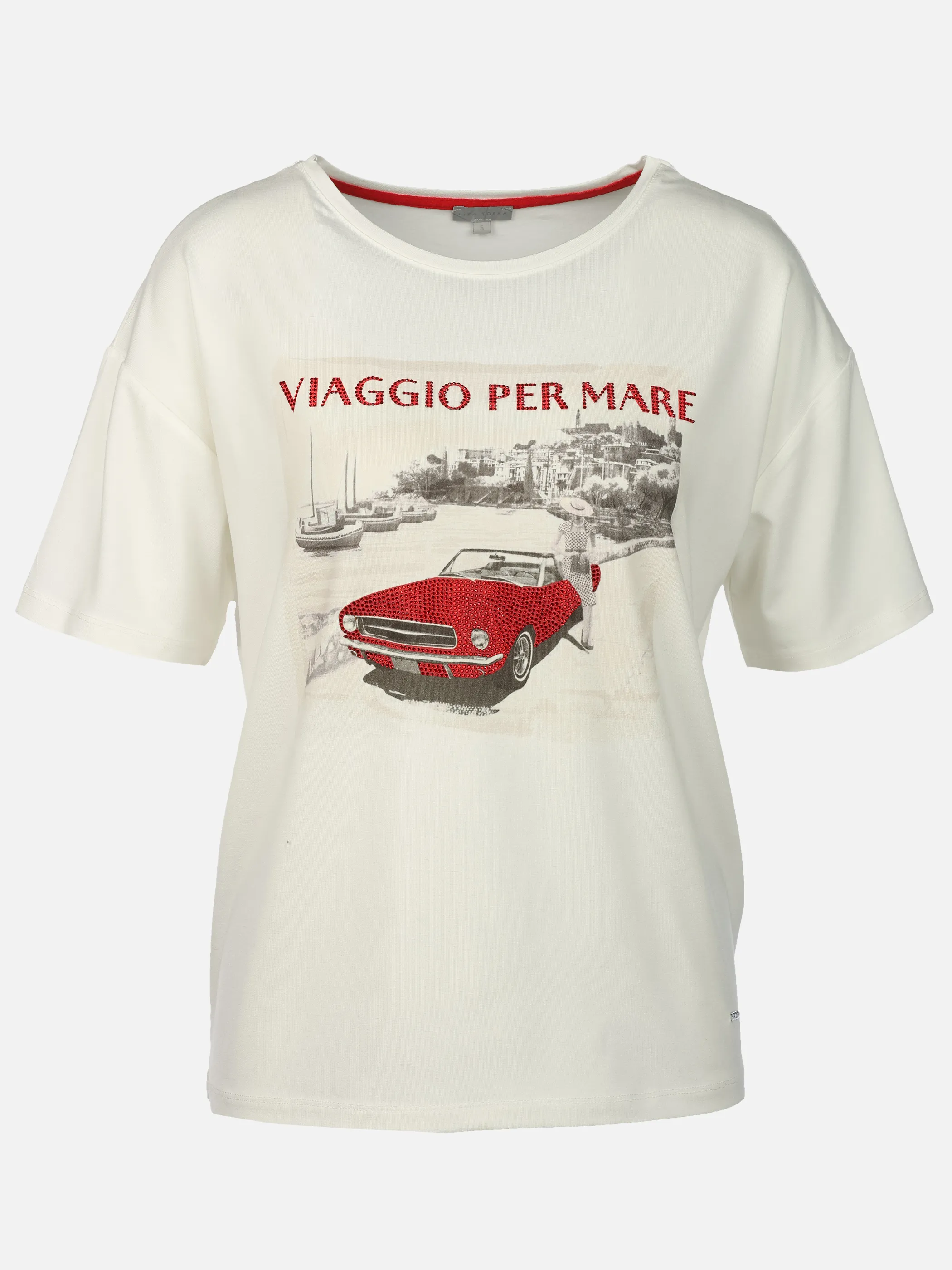 Lisa Tossa Da-Shirt mit Strassapplikation Weiß 924192 WHITE 1