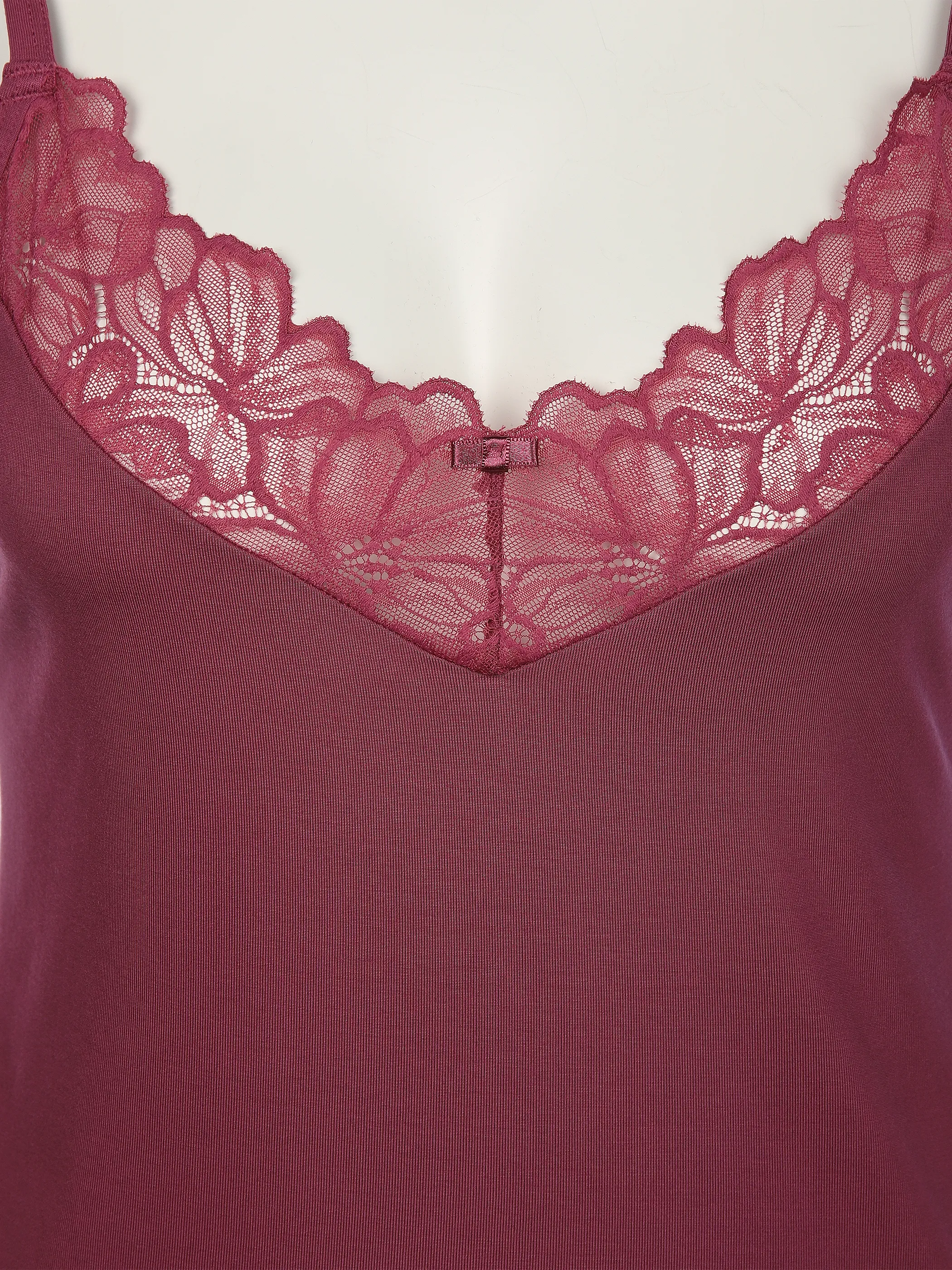 Sure Da. Spaghettihemd mit Spitze Tencel Pink 912894 289 3