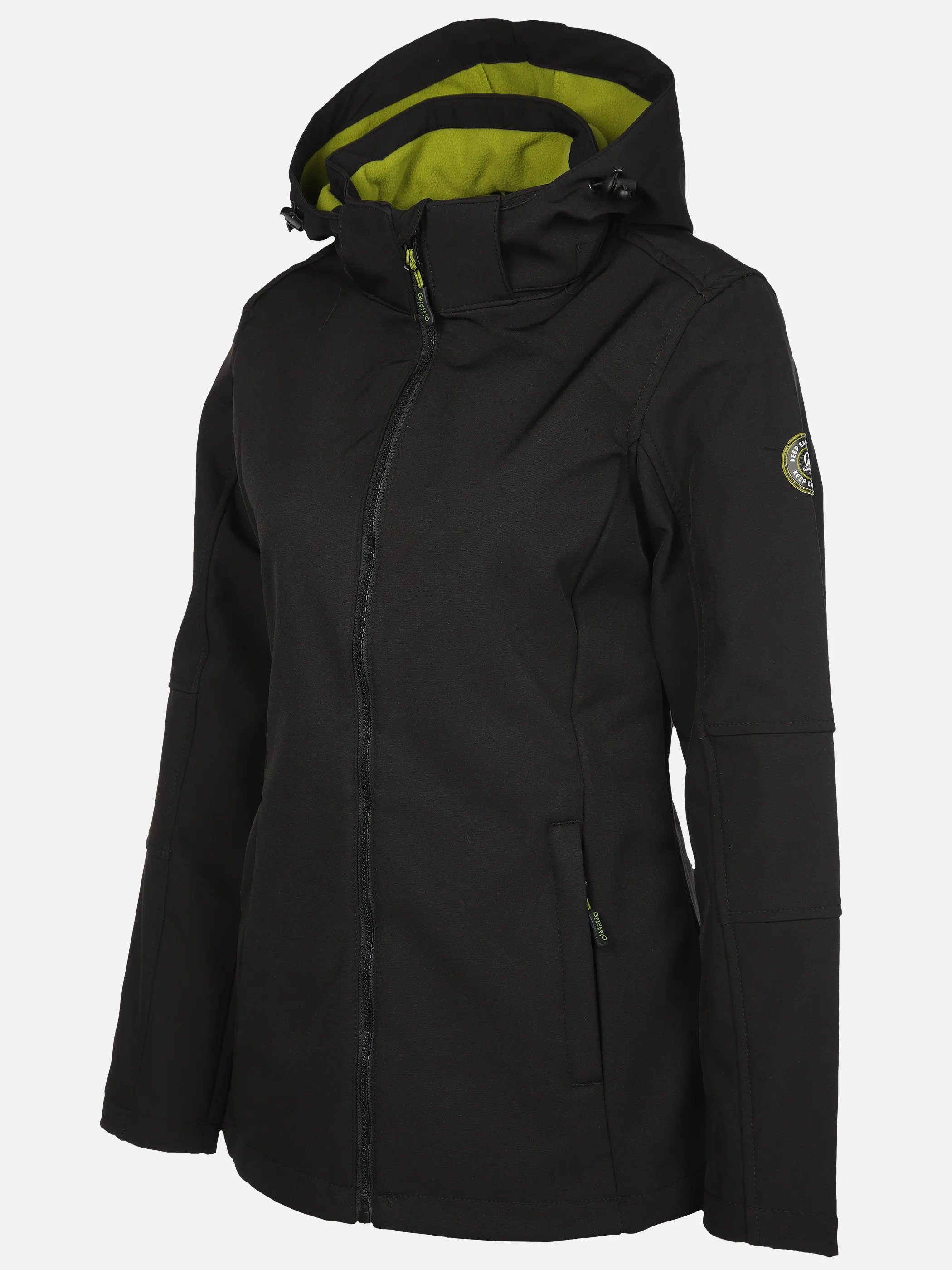 Grinario Sports Da-Softshelljacke m. Kapuze Schwarz 912552 BLACK 3