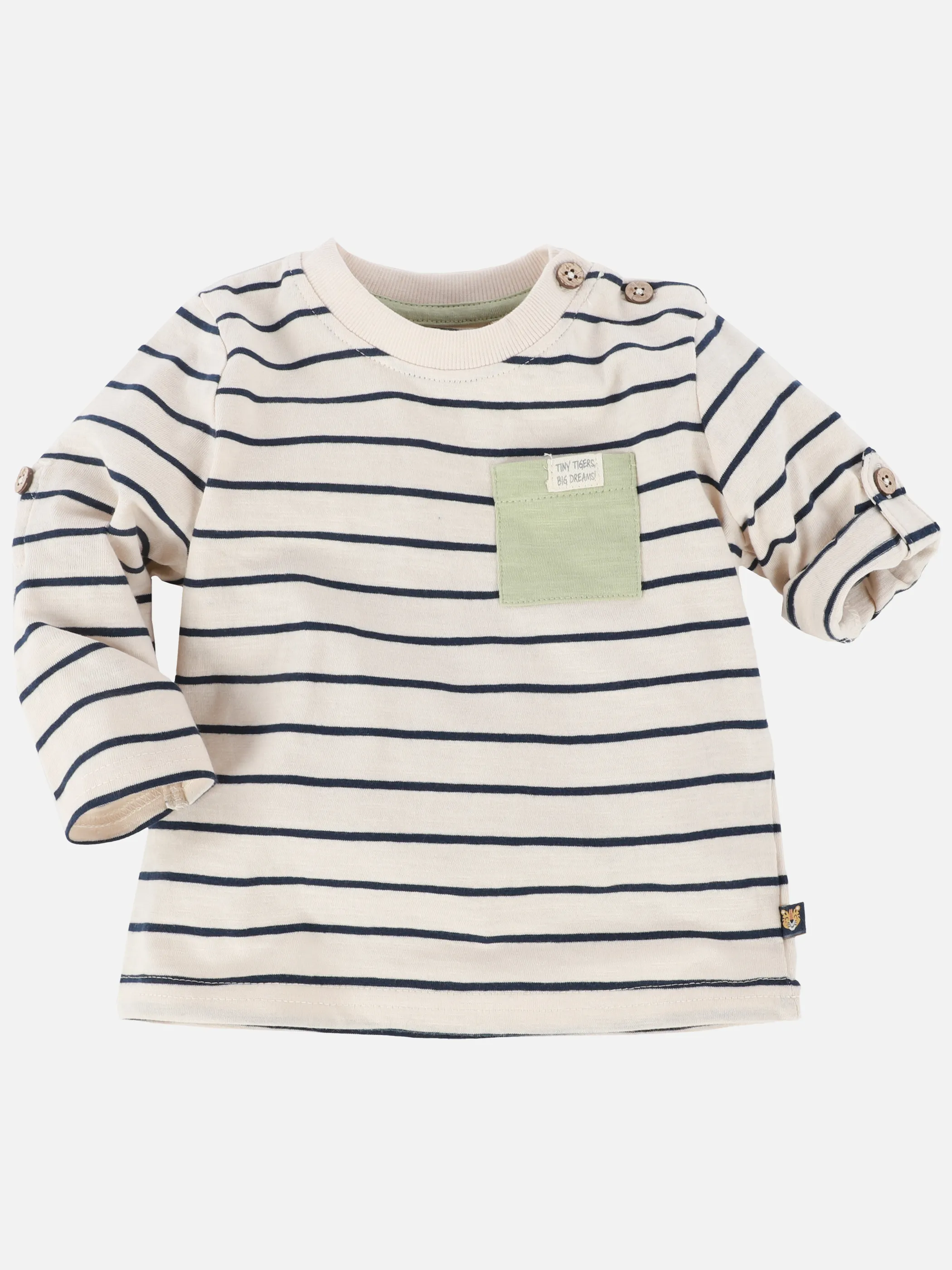 Bubble Gum BJ Longsleeve gestreift + Brusttasche in weiß/blau Weiß 905533 WEIßBLAU 3