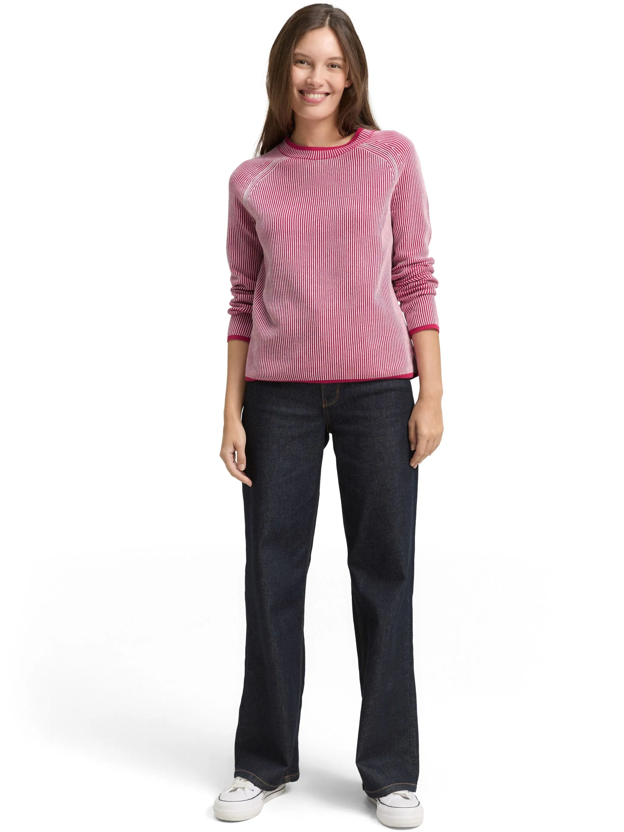 Tom Tailor 1049187 knit striped crewneck Pink 919040 39243 4