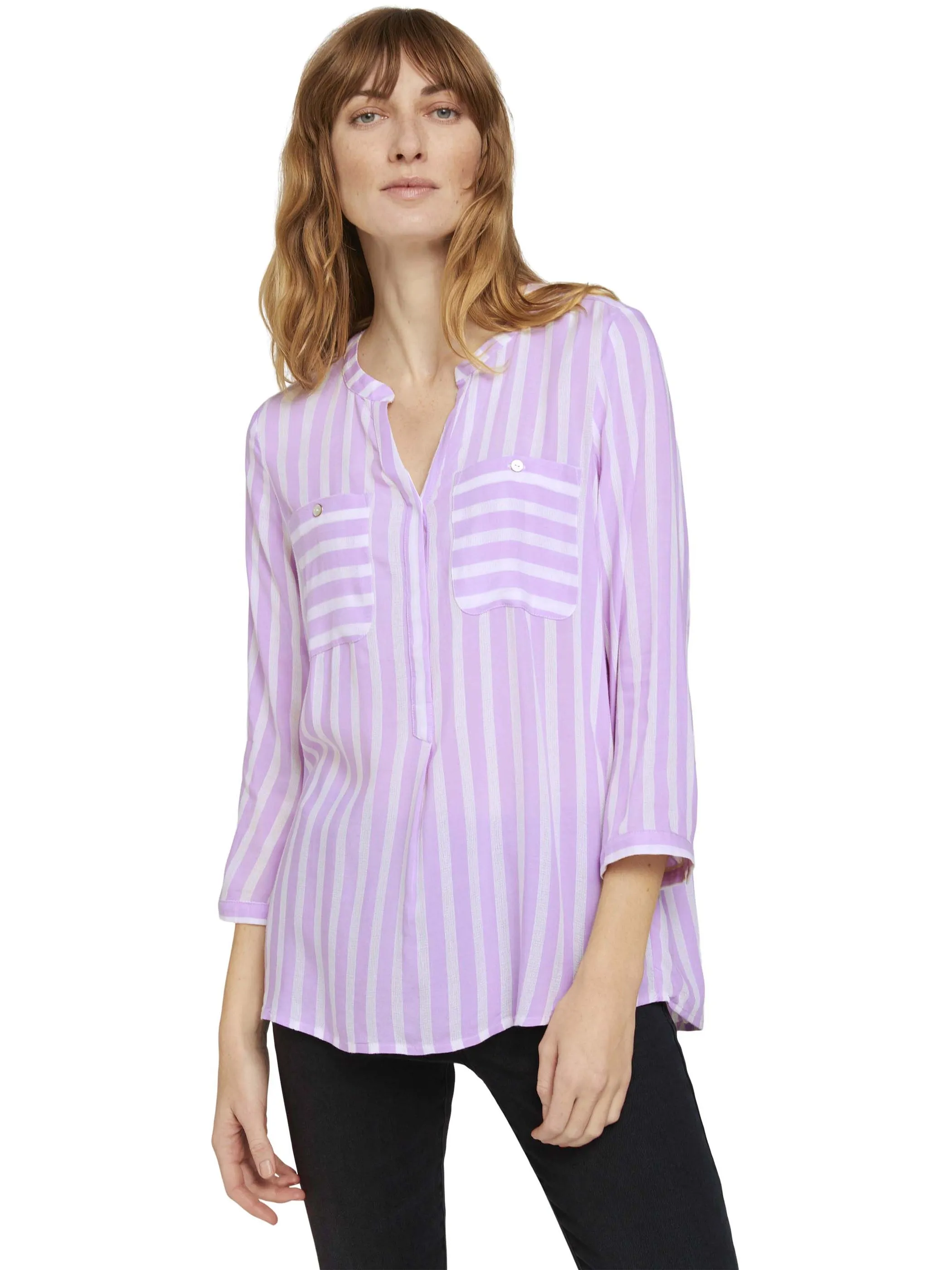 Tom Tailor 1016190 blouse striped Lila 849385 27215 5
