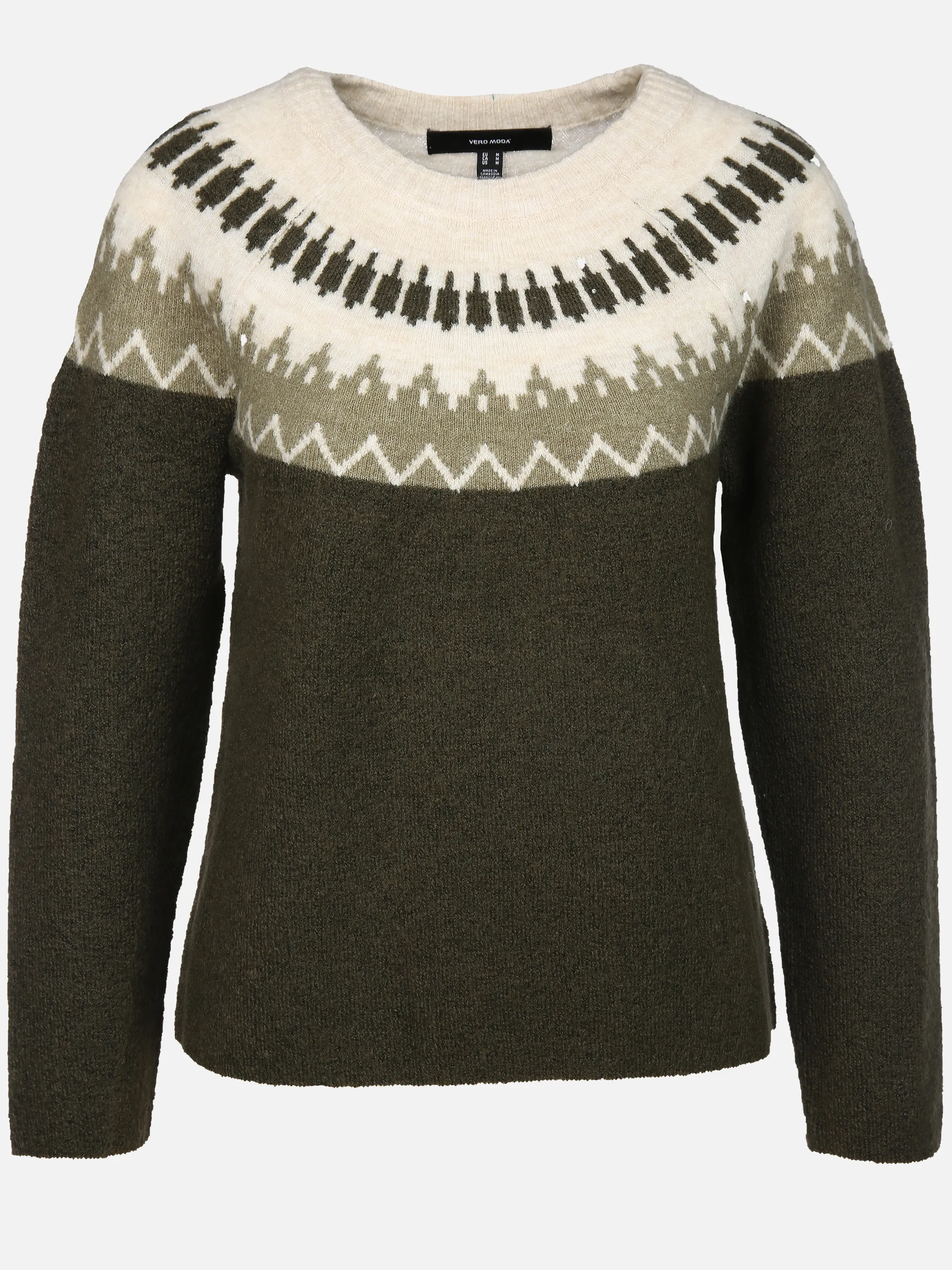 Vero Moda 10296978 VMSIMONE LS NORDIC PU Grün 896646 188880015 1