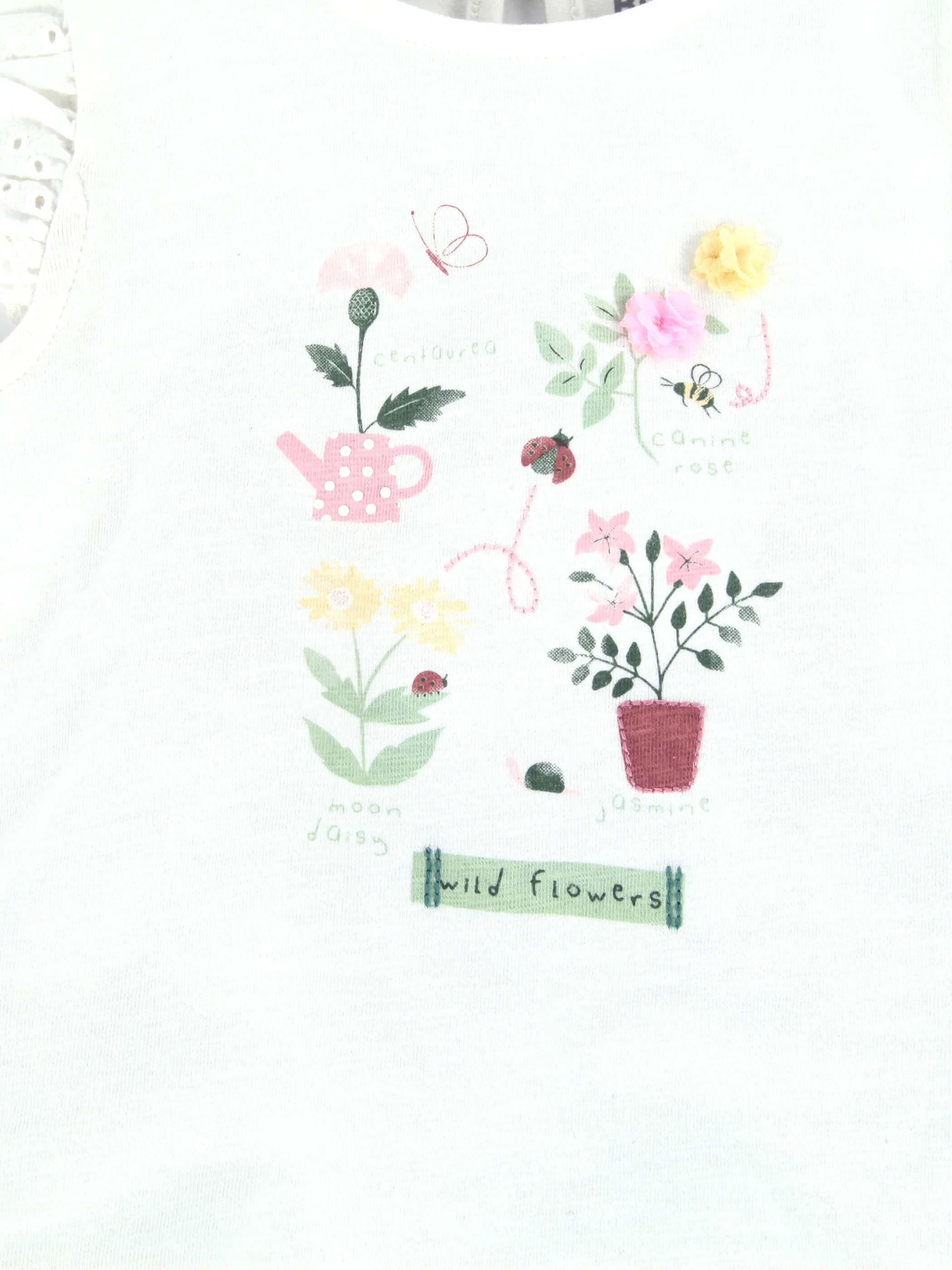 Bubble Gum BM T-Shirt mit Blumen print in weiß Weiß 908680 WEIß 3