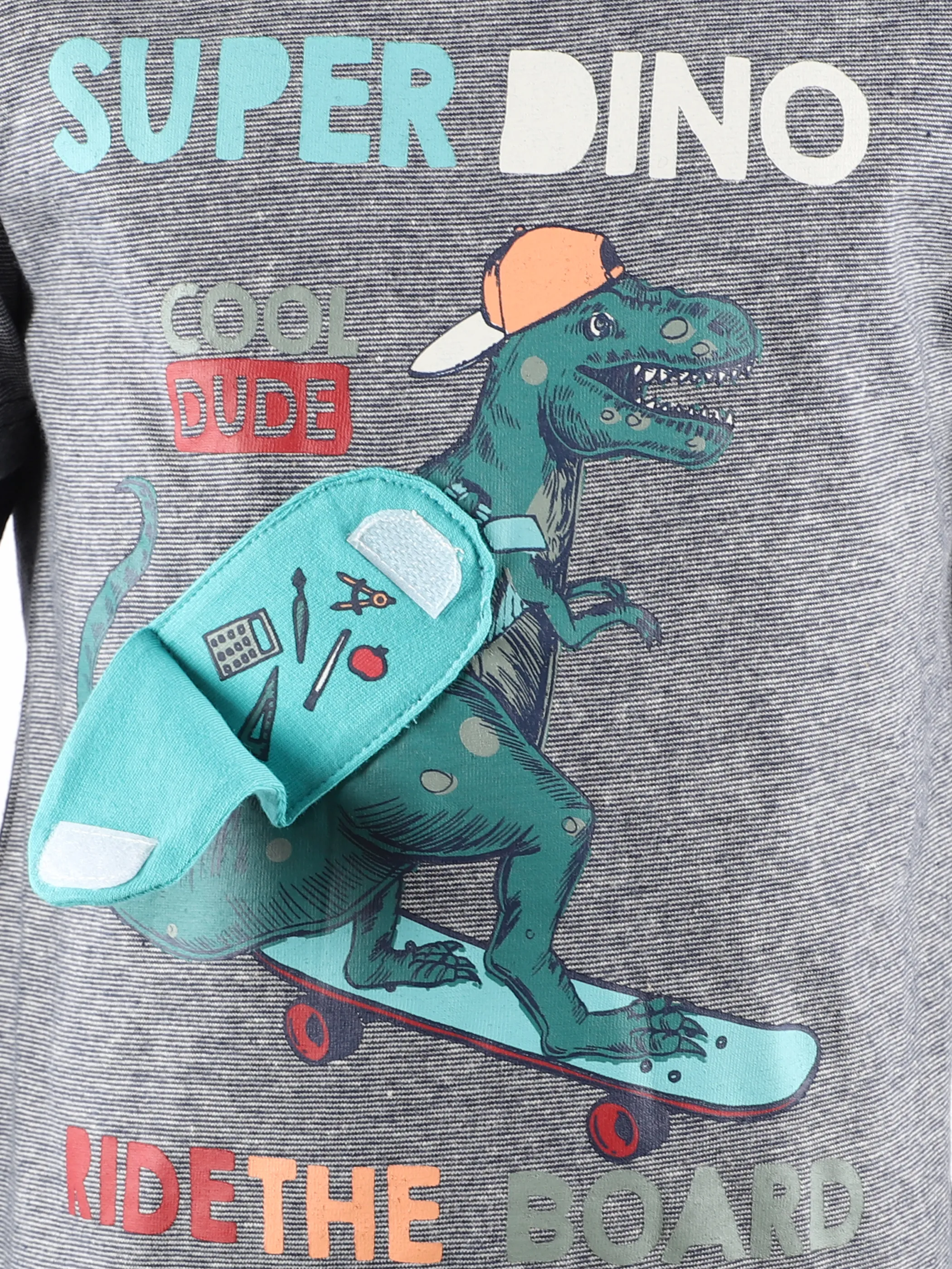 Stop + Go KJ fake Longsleeveshirt mit Dinodruck in blau Blau 890419 BLAU 3 Stop + Go KJ fake Longsleeveshirt mit Dinodruck in blau Blau 890419 BLAU 3