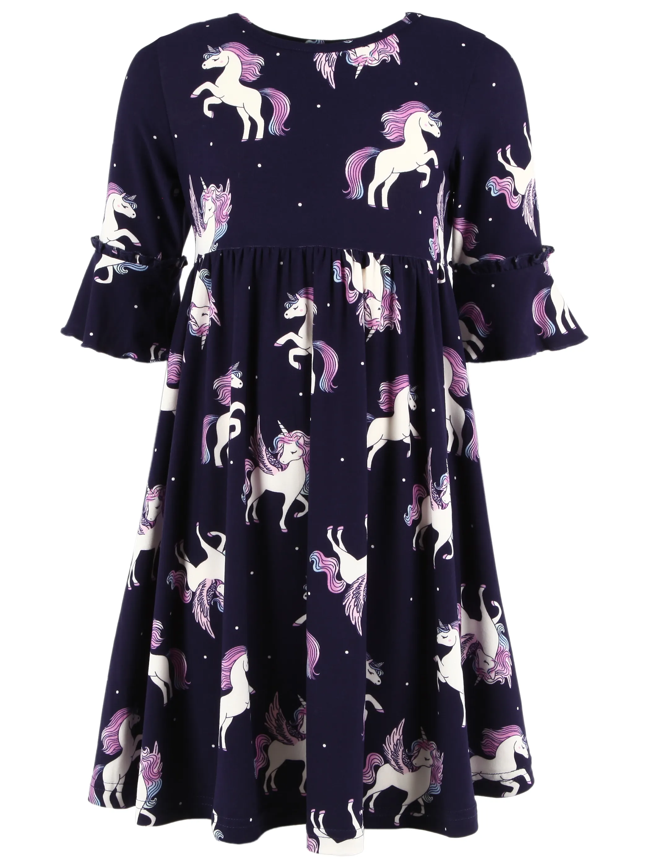 One Way MG Kleid mit AOP in Eclipse Blau 921613 BLAU 1