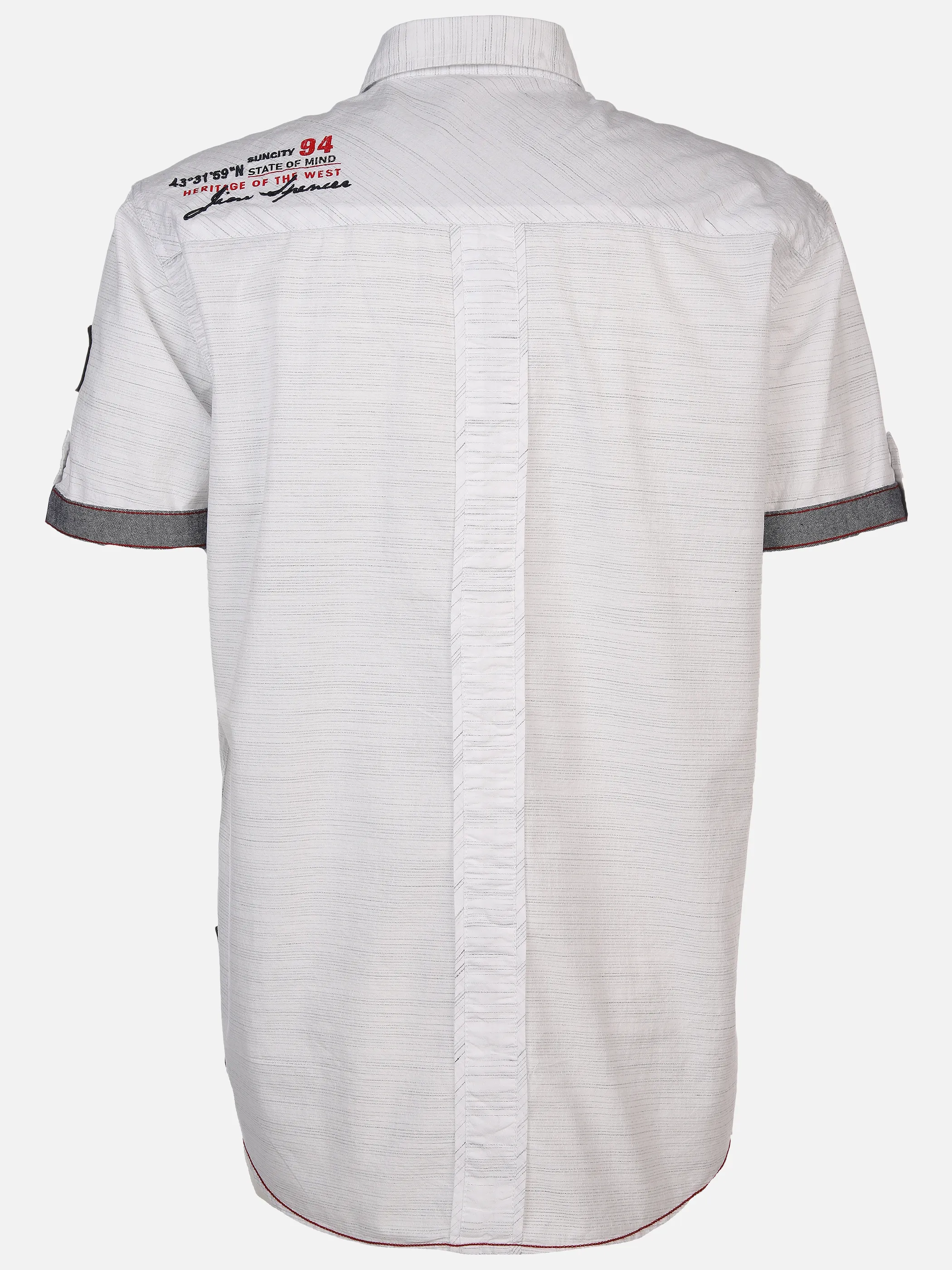 Jim Spencer He. Freizeithemd 1/2 Arm Stickerei Weiß 894399 WHITE 2 Jim Spencer He. Freizeithemd 1/2 Arm Stickerei Weiß 894399 WHITE 2