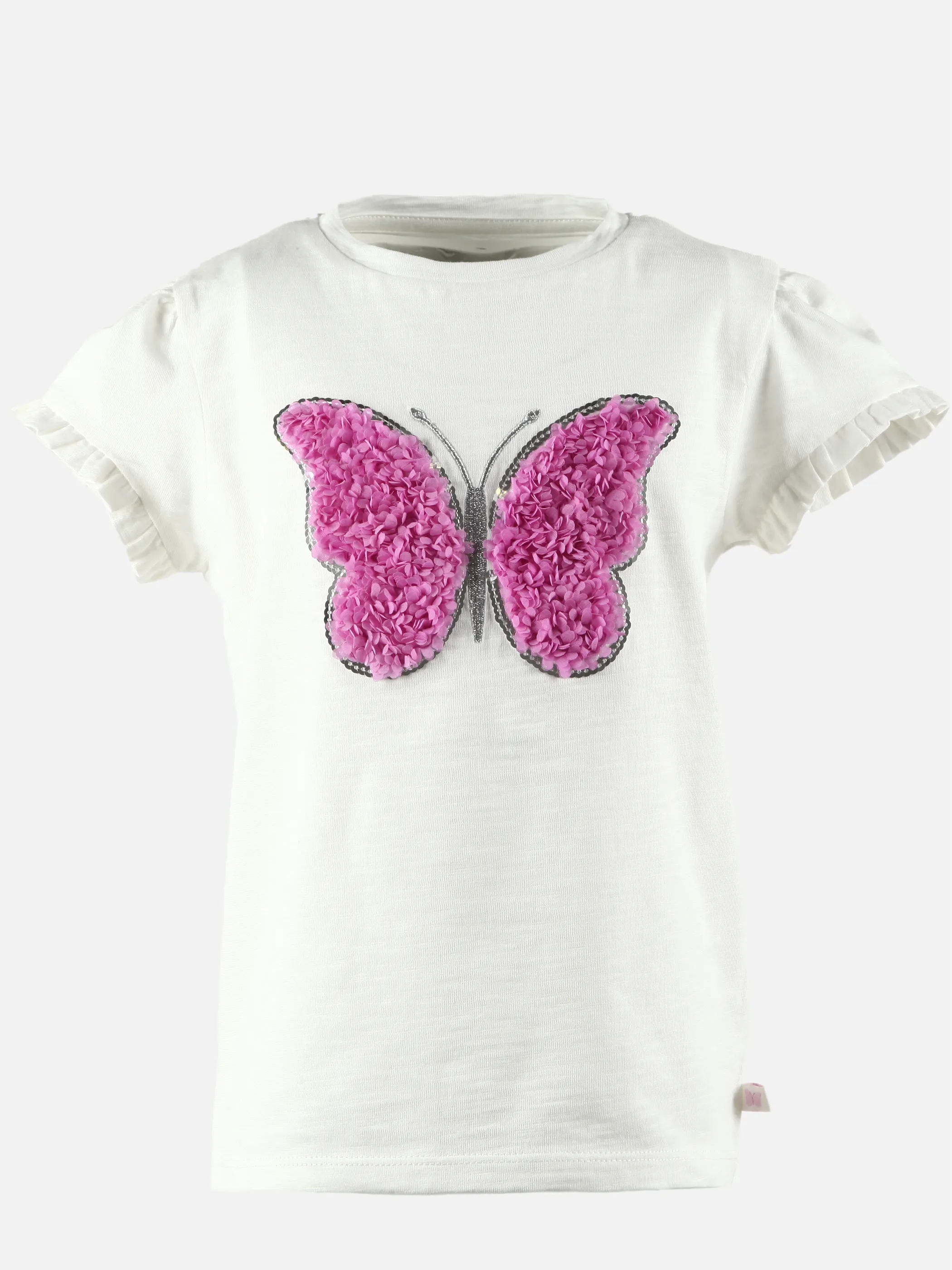 Bubble Gum KM Set T-Shirt mit Schmetterlingappli. mit Tasche Weiß 907411 WEIß 3