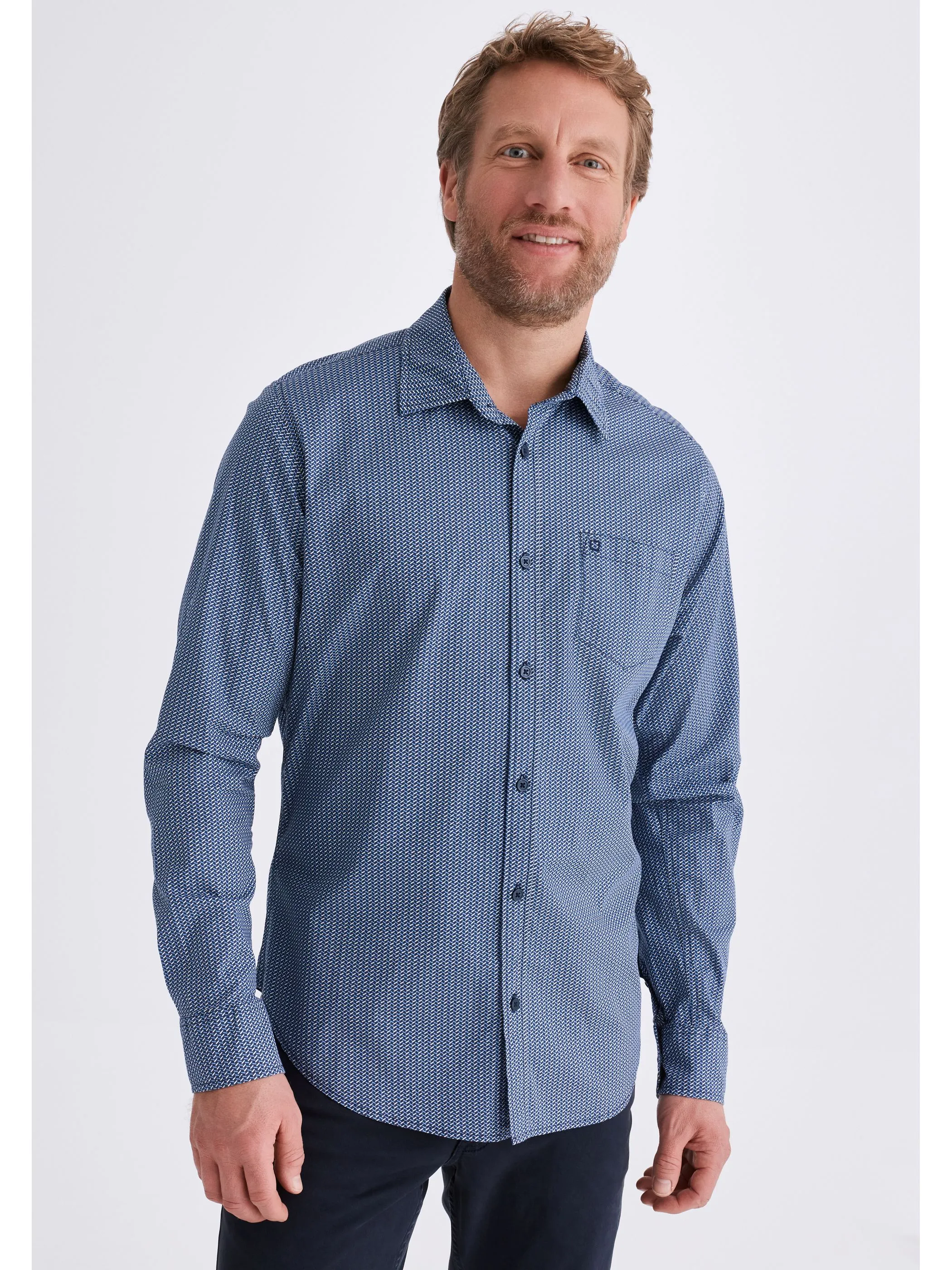 Stooker HAKA 73230000009116 He. Bluse/Hemd, Blau 928381 9116 1