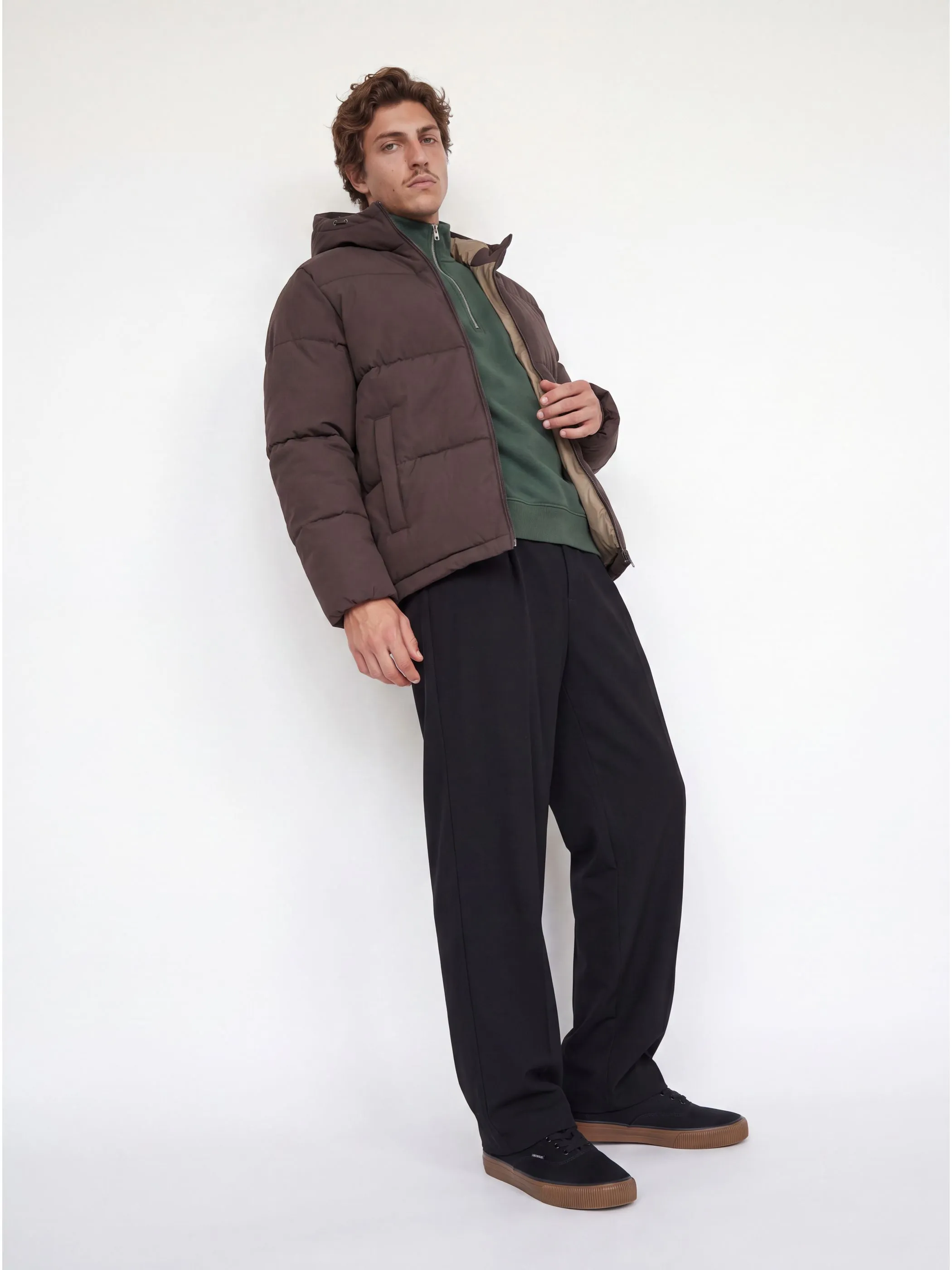 Jack Jones 12303930 JJGALAXY PUFFER JACKE Braun 930733 176035 3