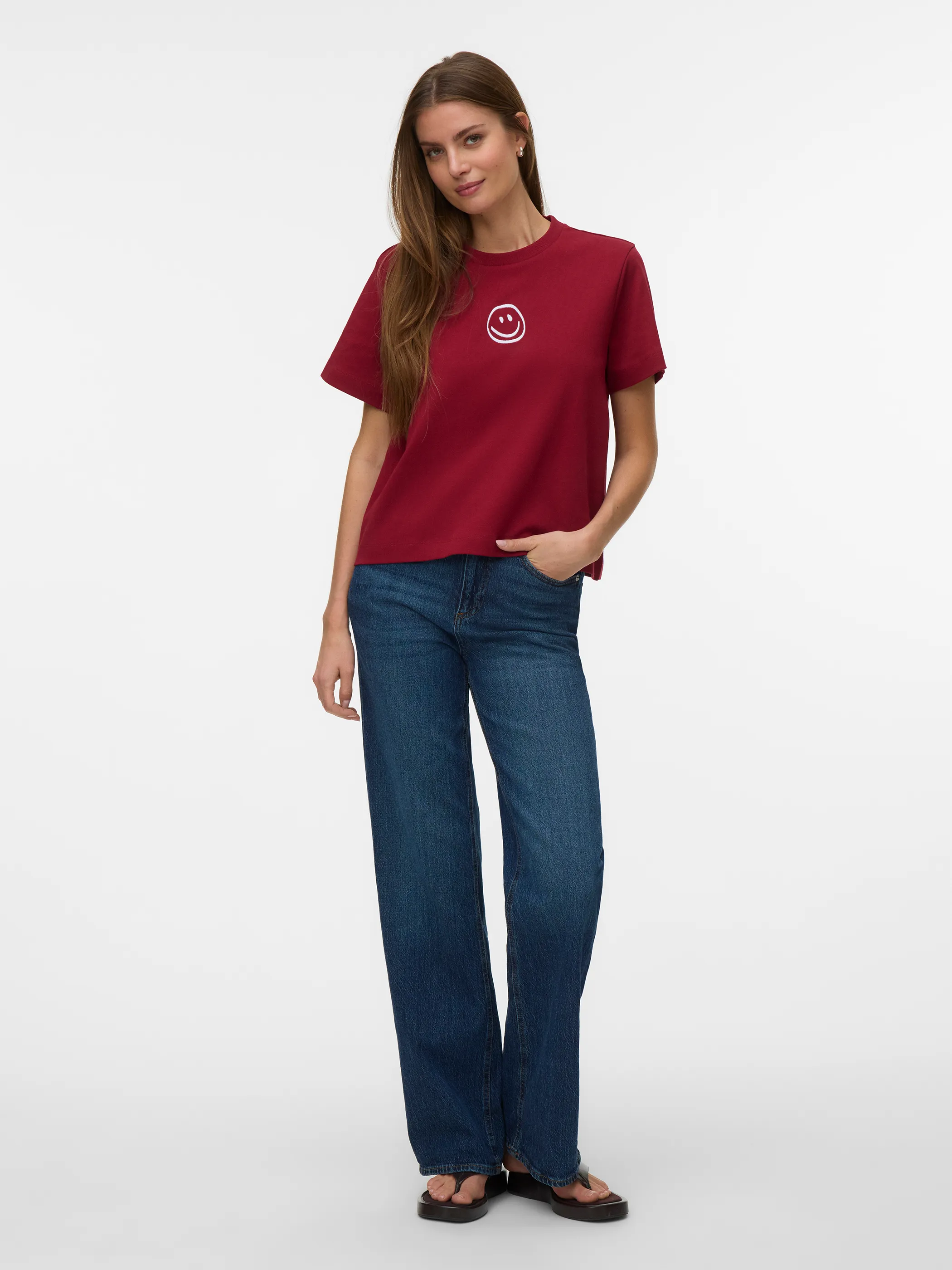 Vero Moda 10311633 VMSARA METTE SS TOP B Rot 915269 230355005 1