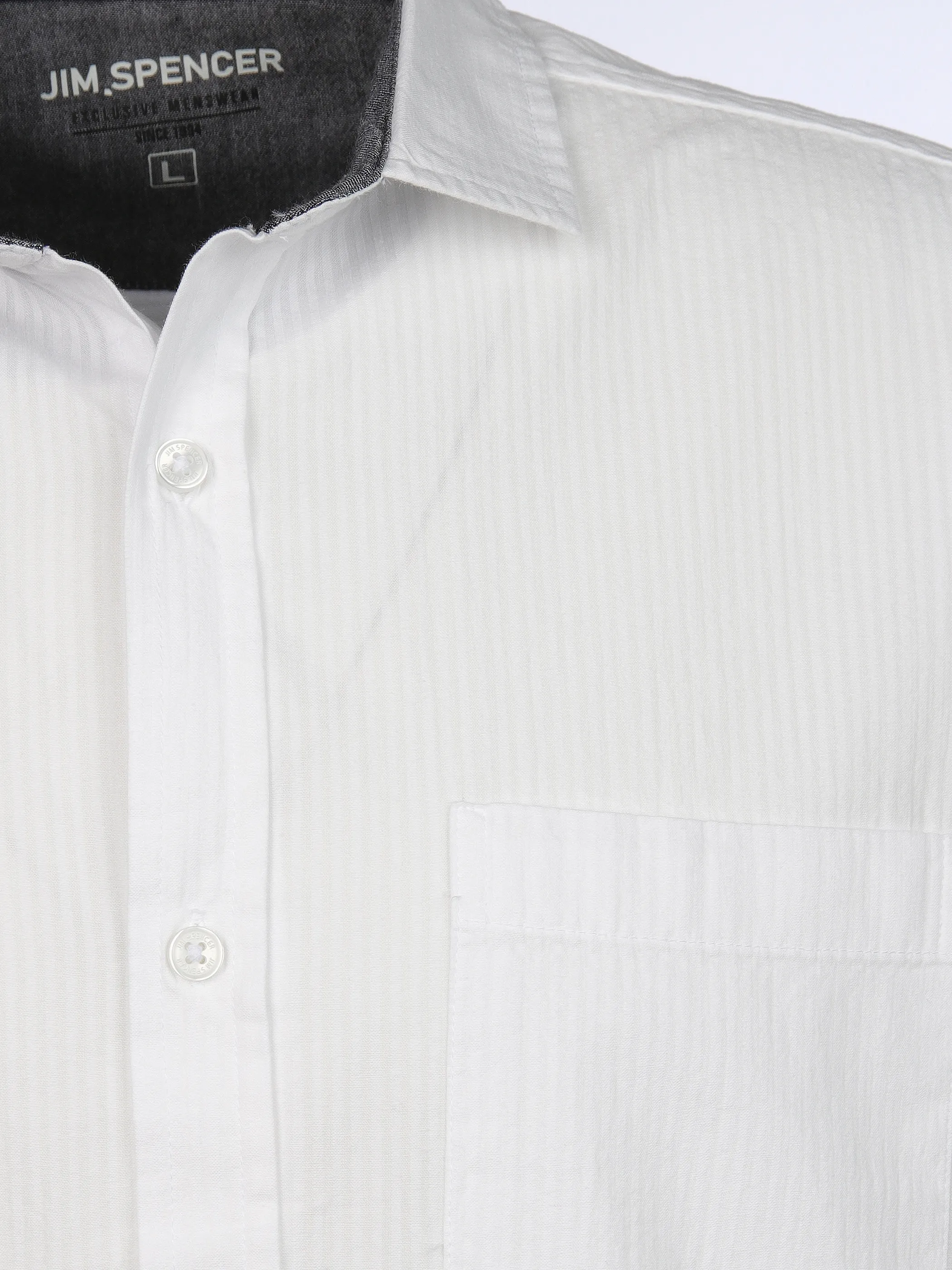 Jim Spencer He. Seersuckerhemd 1/2 Arm Weiß 908753 WHITE 3 Jim Spencer He. Seersuckerhemd 1/2 Arm Weiß 908753 WHITE 3