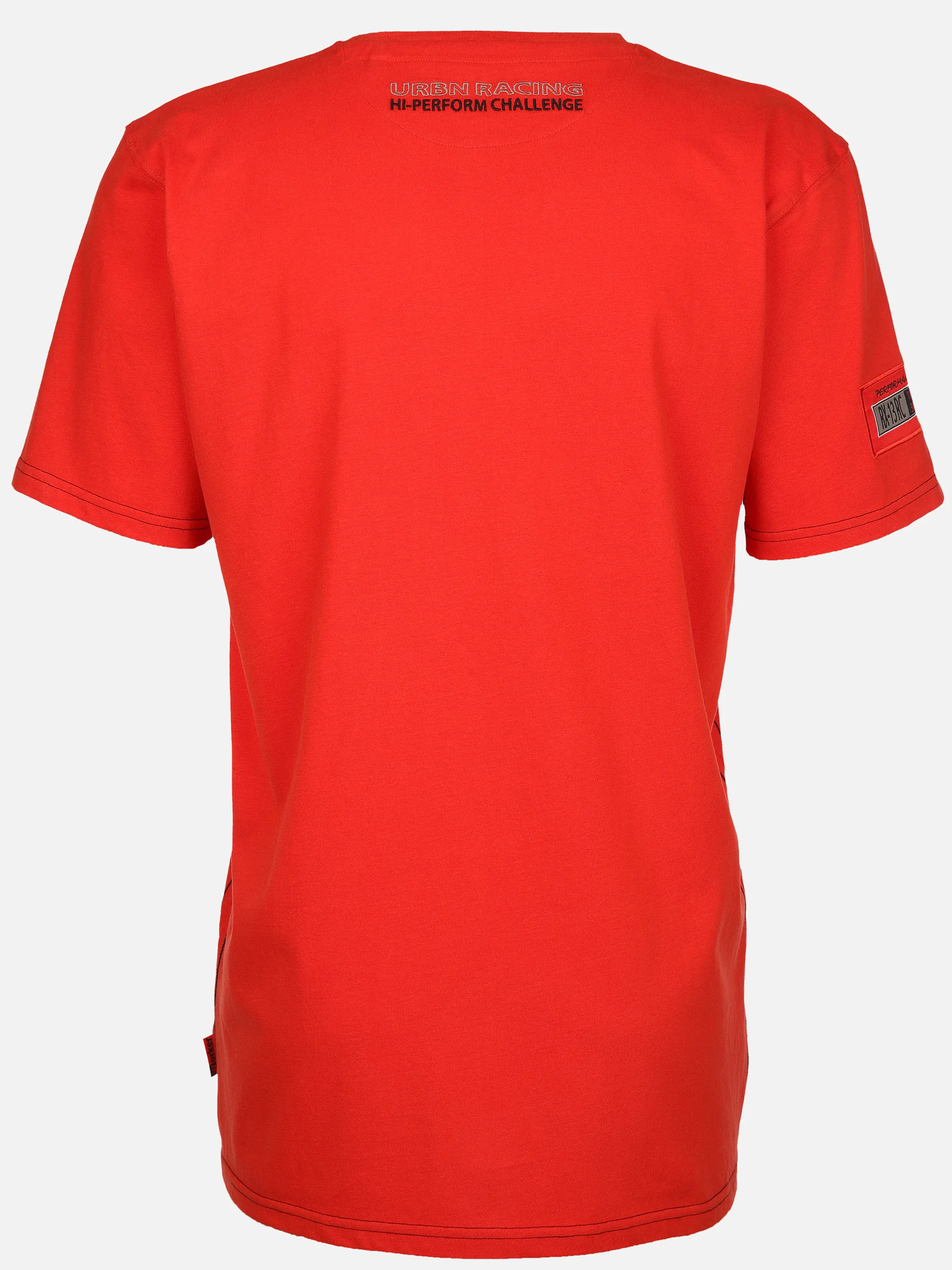 Worker He. T-Shirt 1/2 Arm Racing Print Orange 908152 NEON ORAN 2