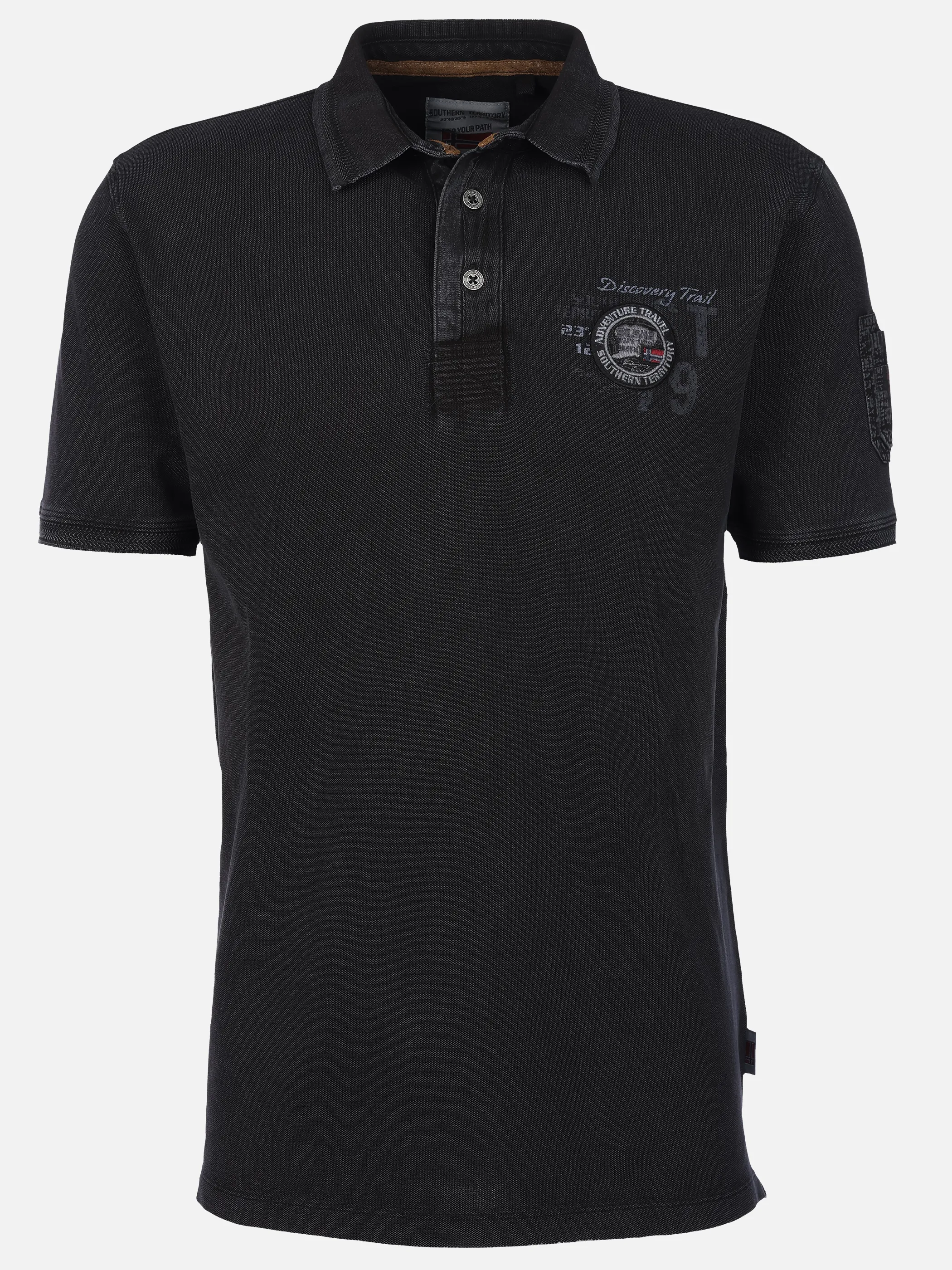 Southern Territory He. Poloshirt 1/2 Arm Logo washer Schwarz 922739 BLACK 1