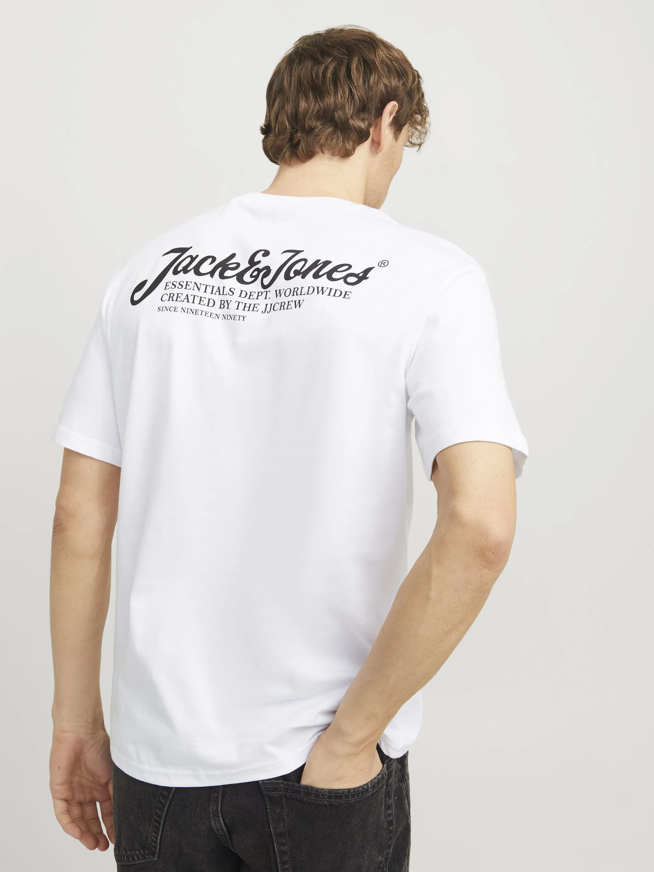 Jack Jones 12268434 JJBEAU TEE SS CREW NE Weiß 904461 178074